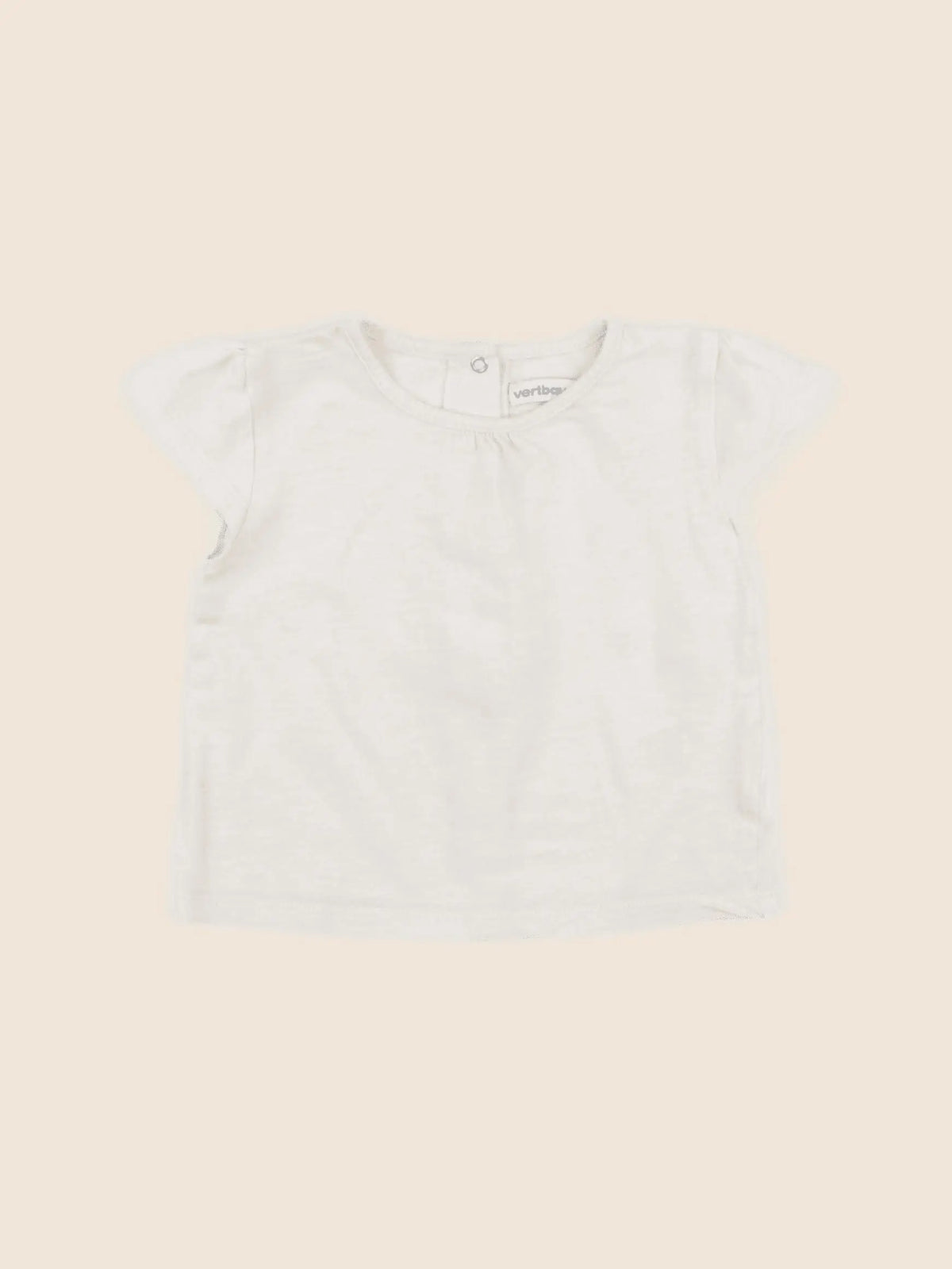 Vertbaudet - tee-shirt beige - 9/12 mois