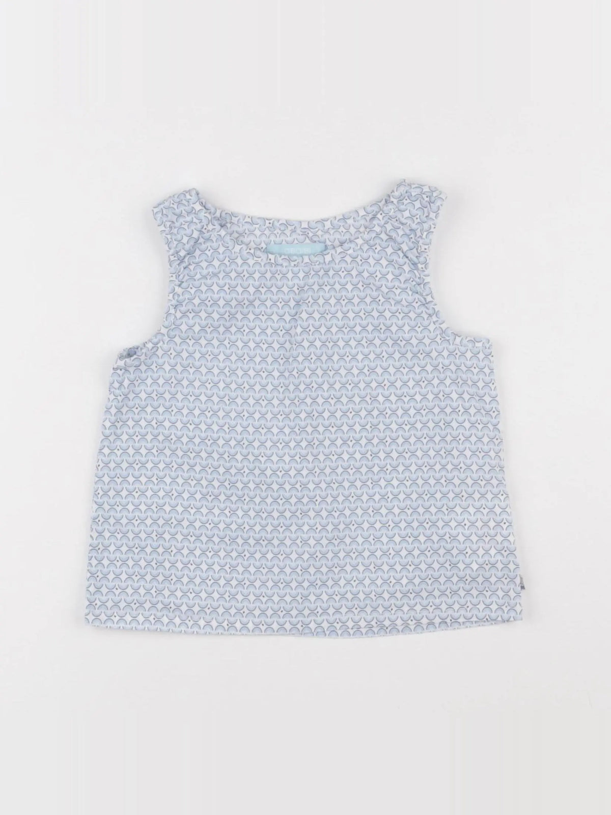 Obaïbi - blouse blanc, bleu - 6 mois