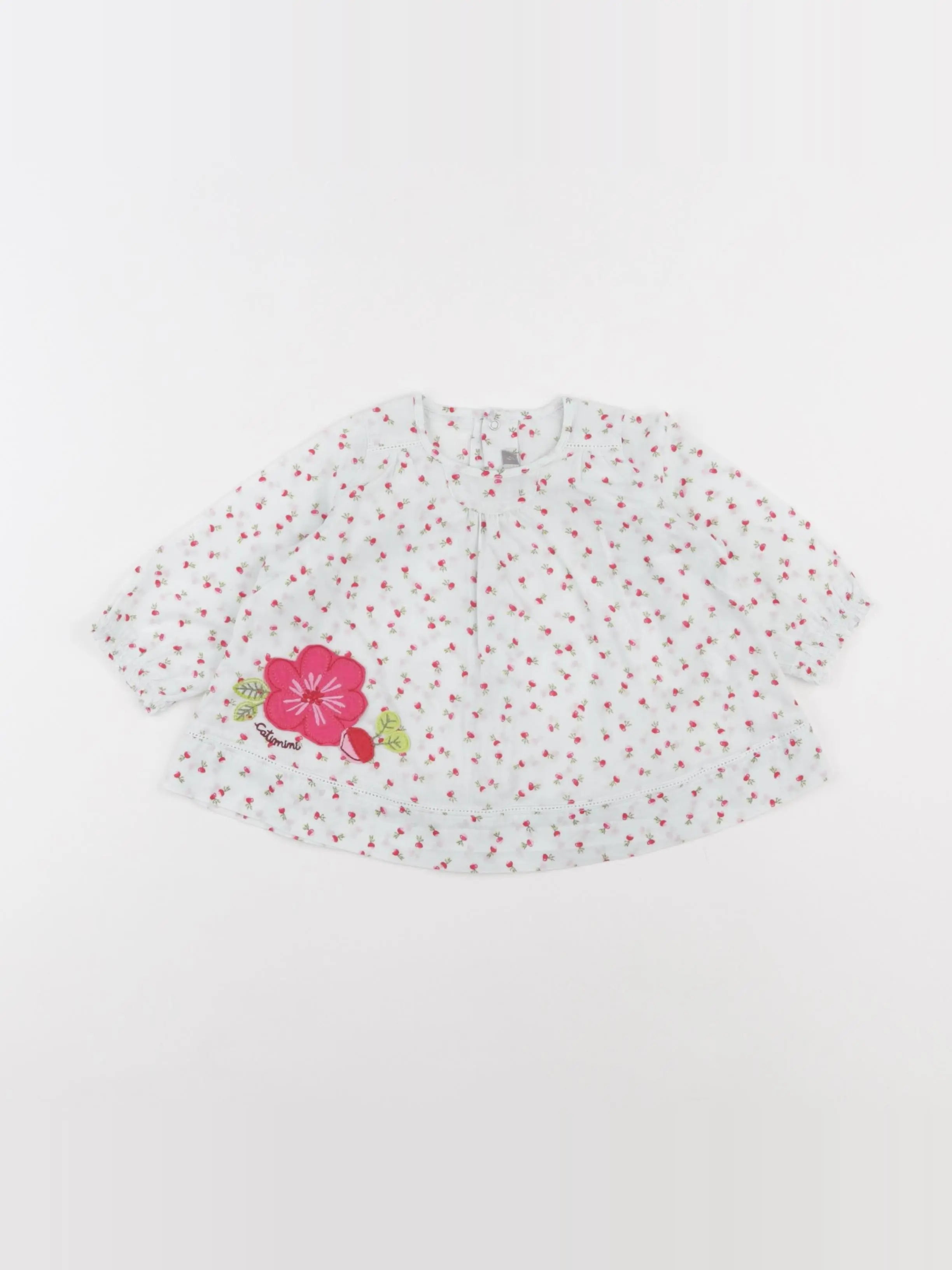 Catimini - blouse vert - 6 mois