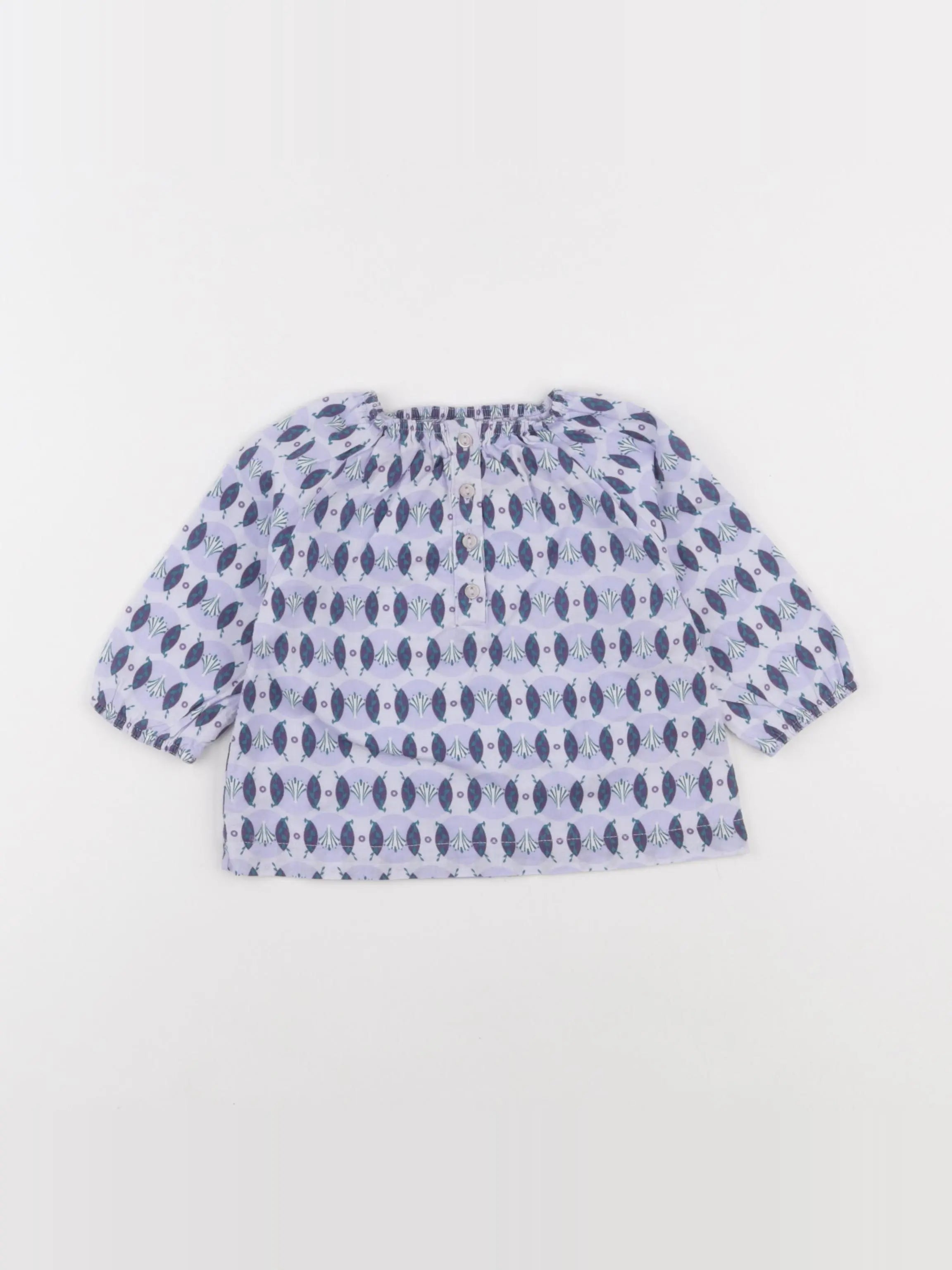 Obaïbi - blouse violet - 6 mois