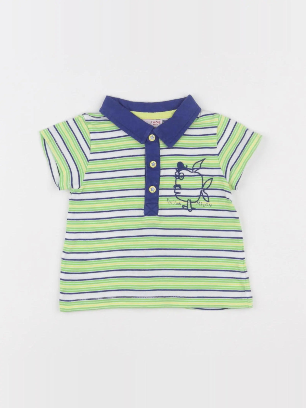 DPAM - polo multicolore - 6 mois