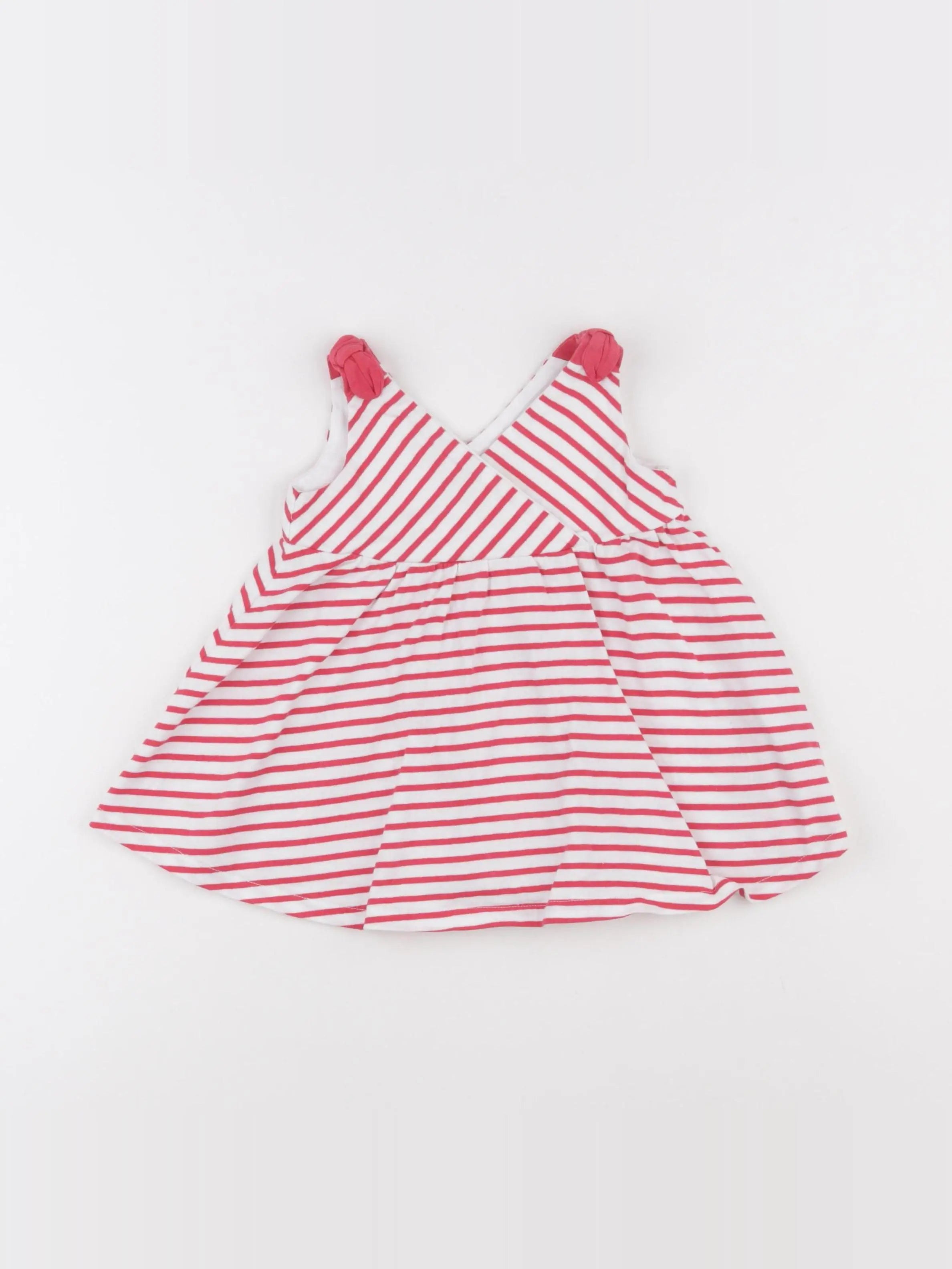 Obaïbi - robe blanc, rouge - 6 mois