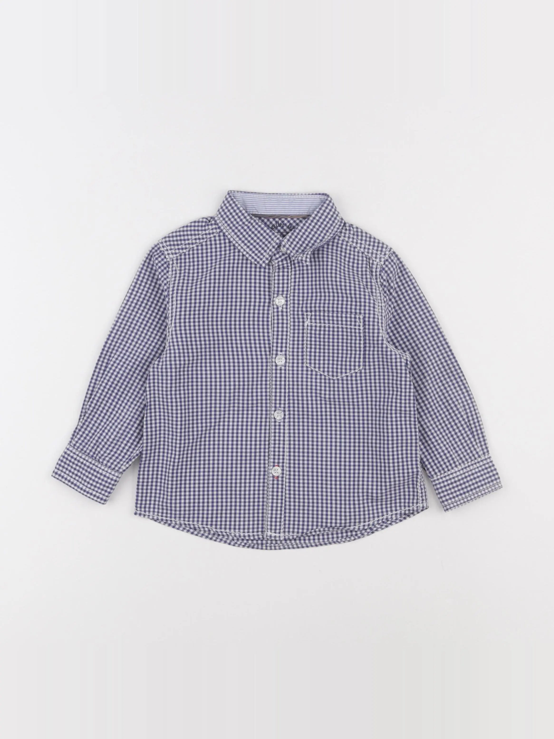 Obaïbi - chemise bleu, blanc - 18 mois