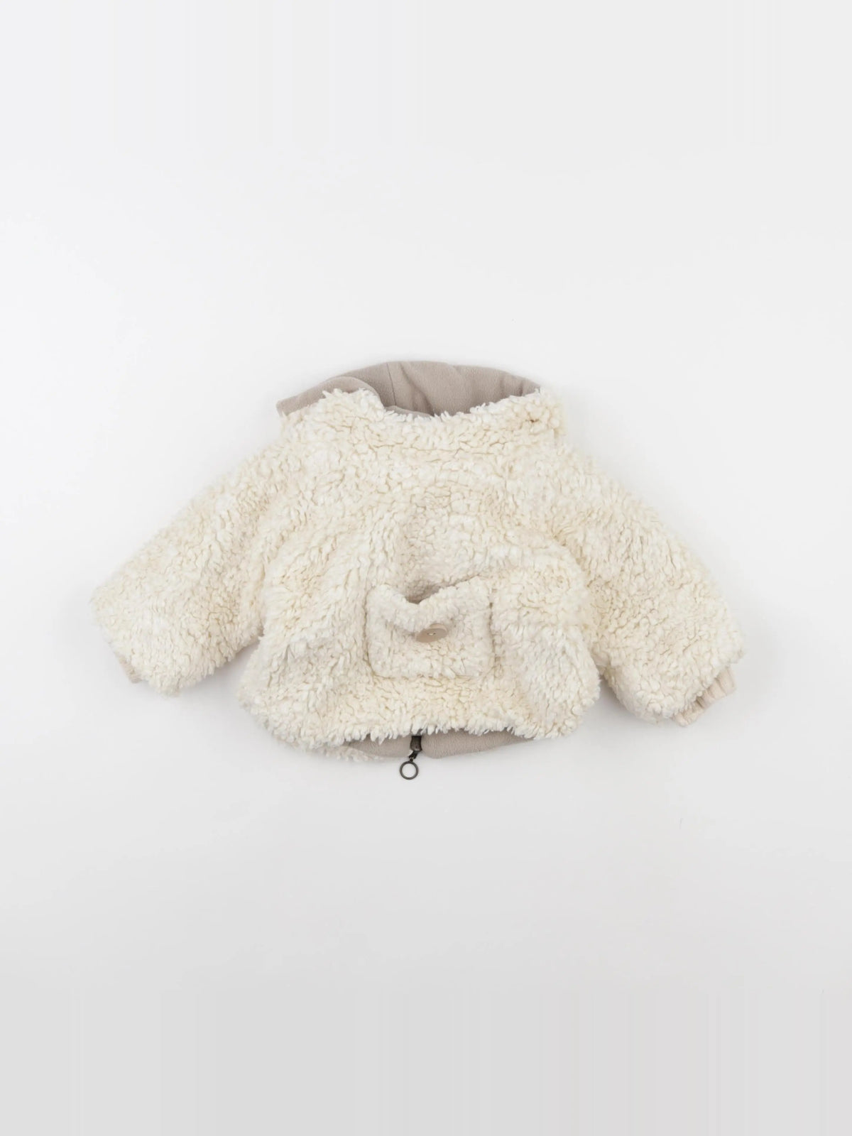 1+ In the family - burnou blanc - 6 mois