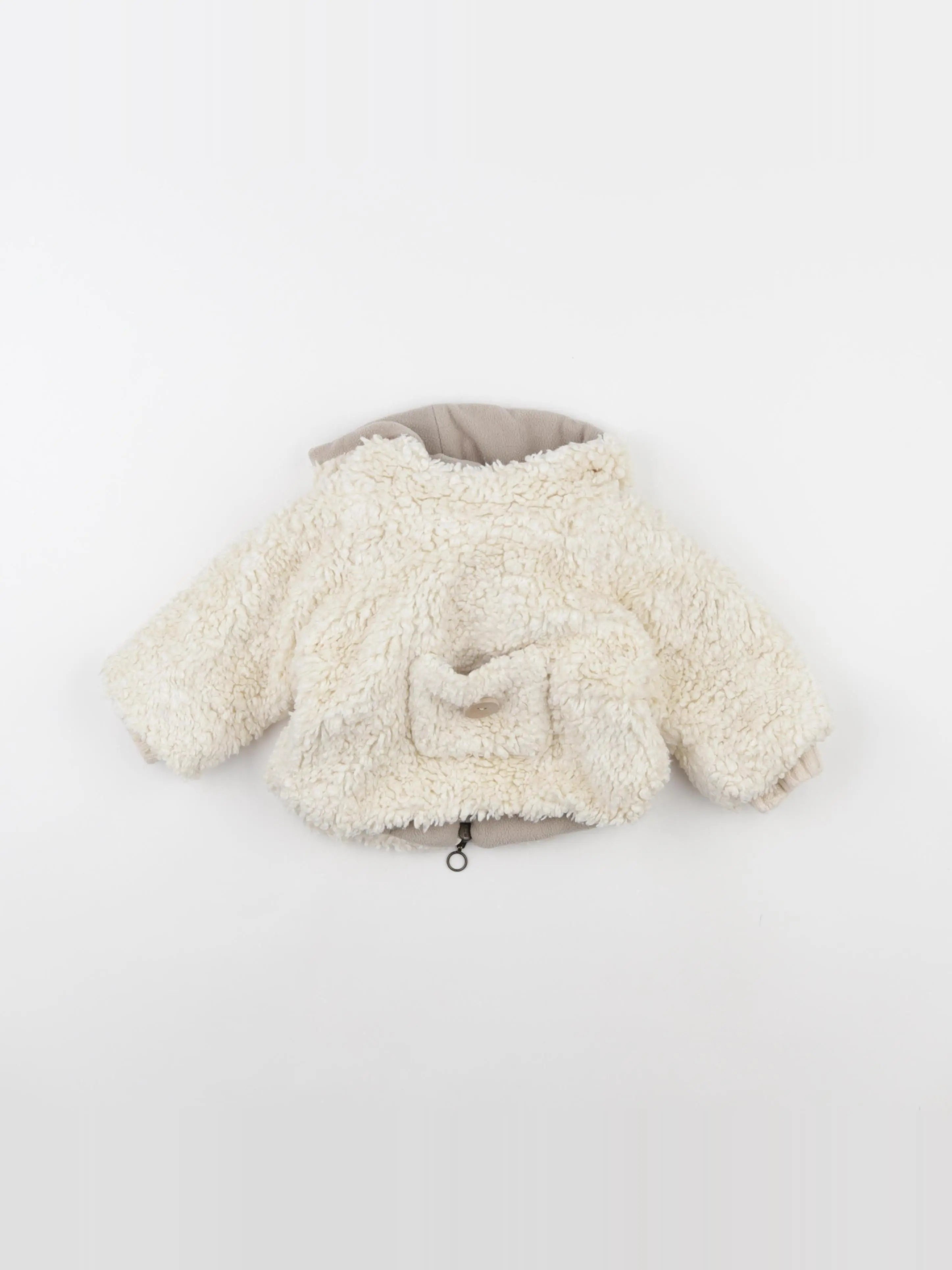 1+ In the family - burnou blanc - 6 mois