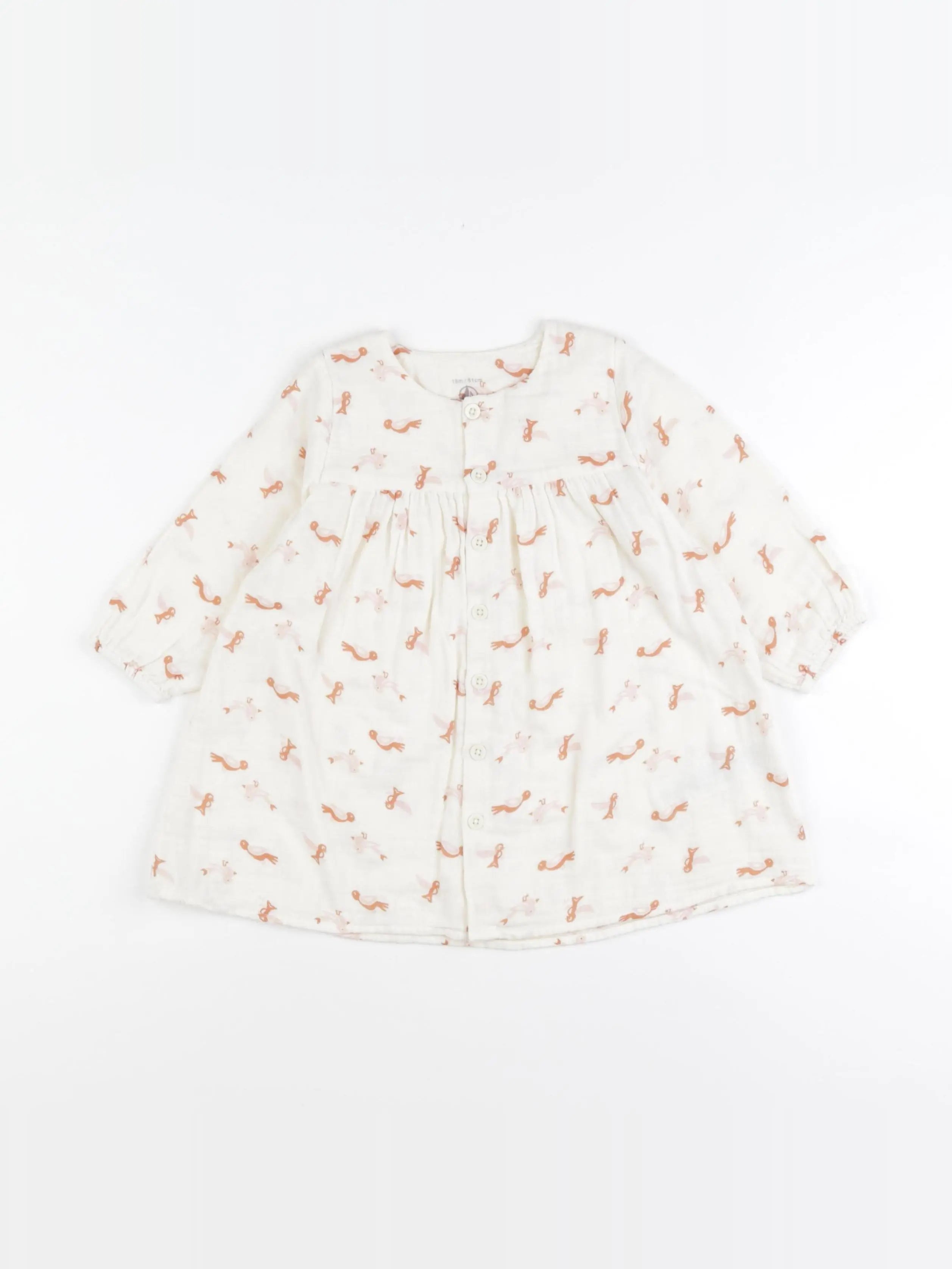 Petit Bateau - robe beige - 18 mois