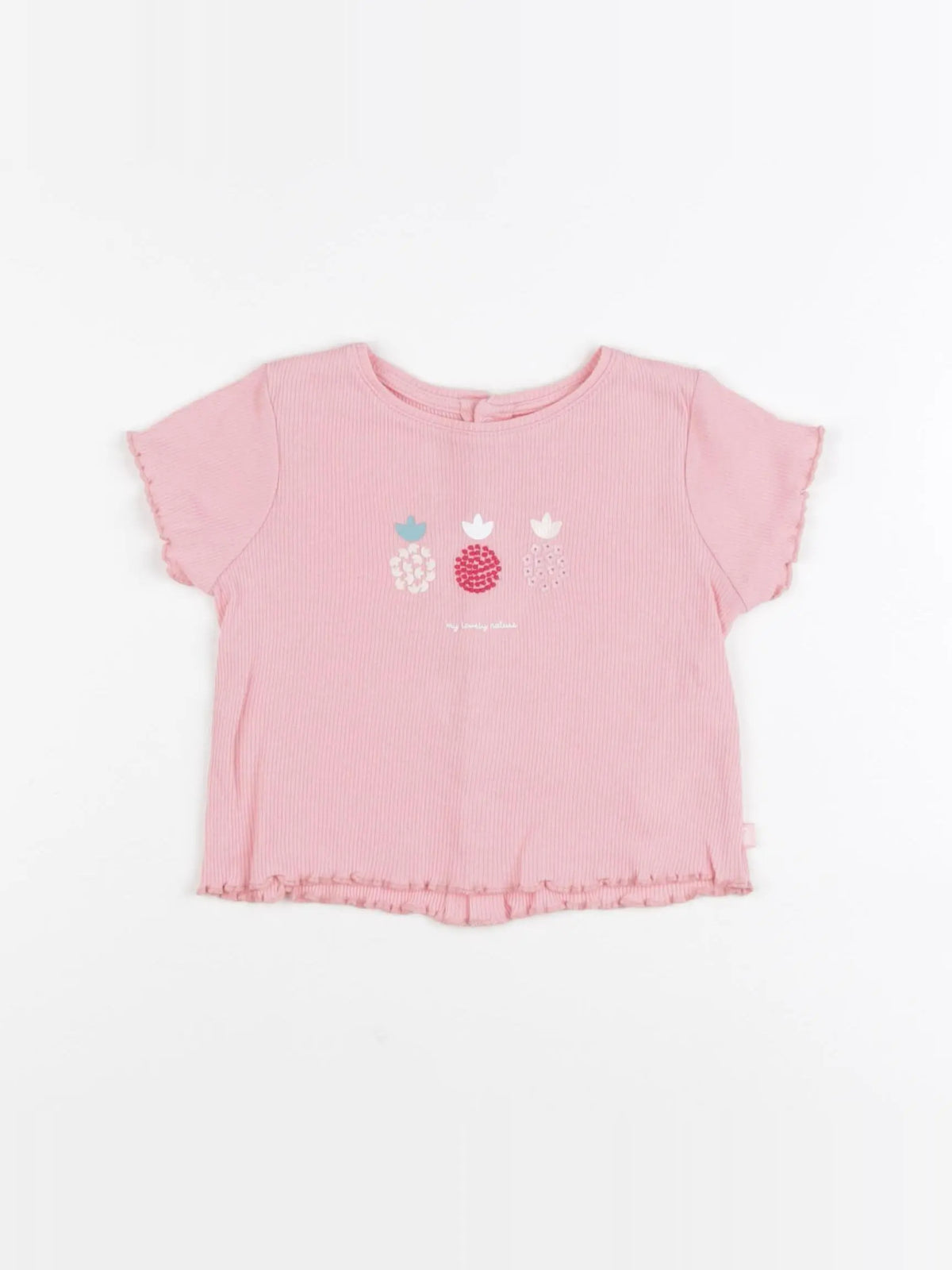 Obaïbi - tee-shirt rose - 6 mois