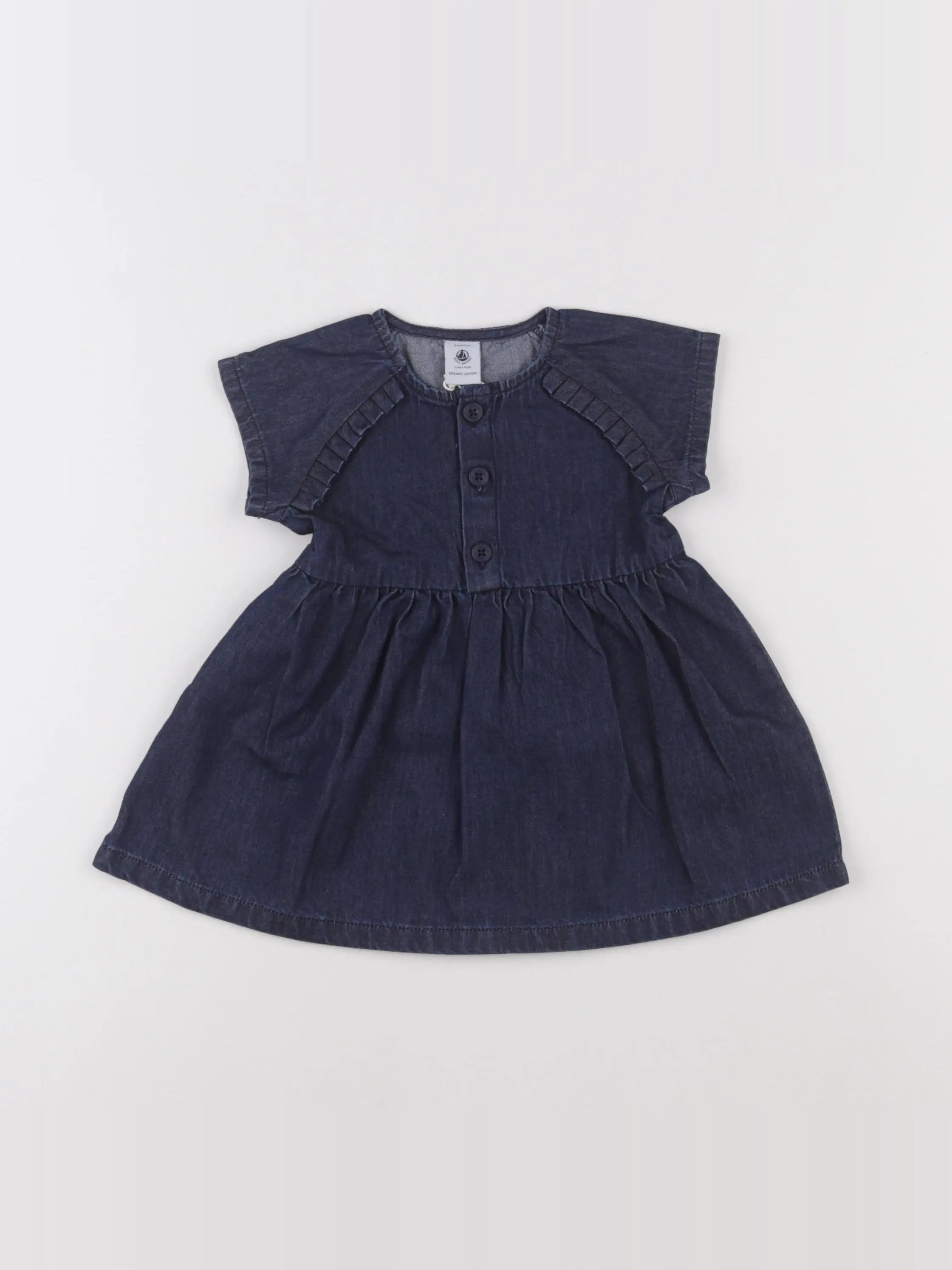 Petit Bateau - robe bleu - 18 mois