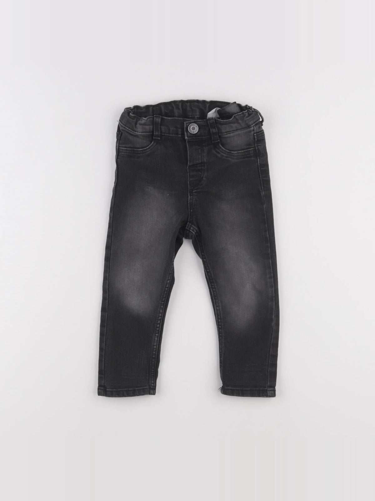 H&M - jean noir - 12/18 mois