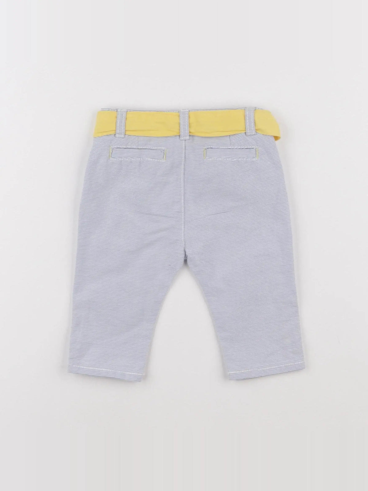 Obaïbi - pantalon blanc, bleu - 3 mois