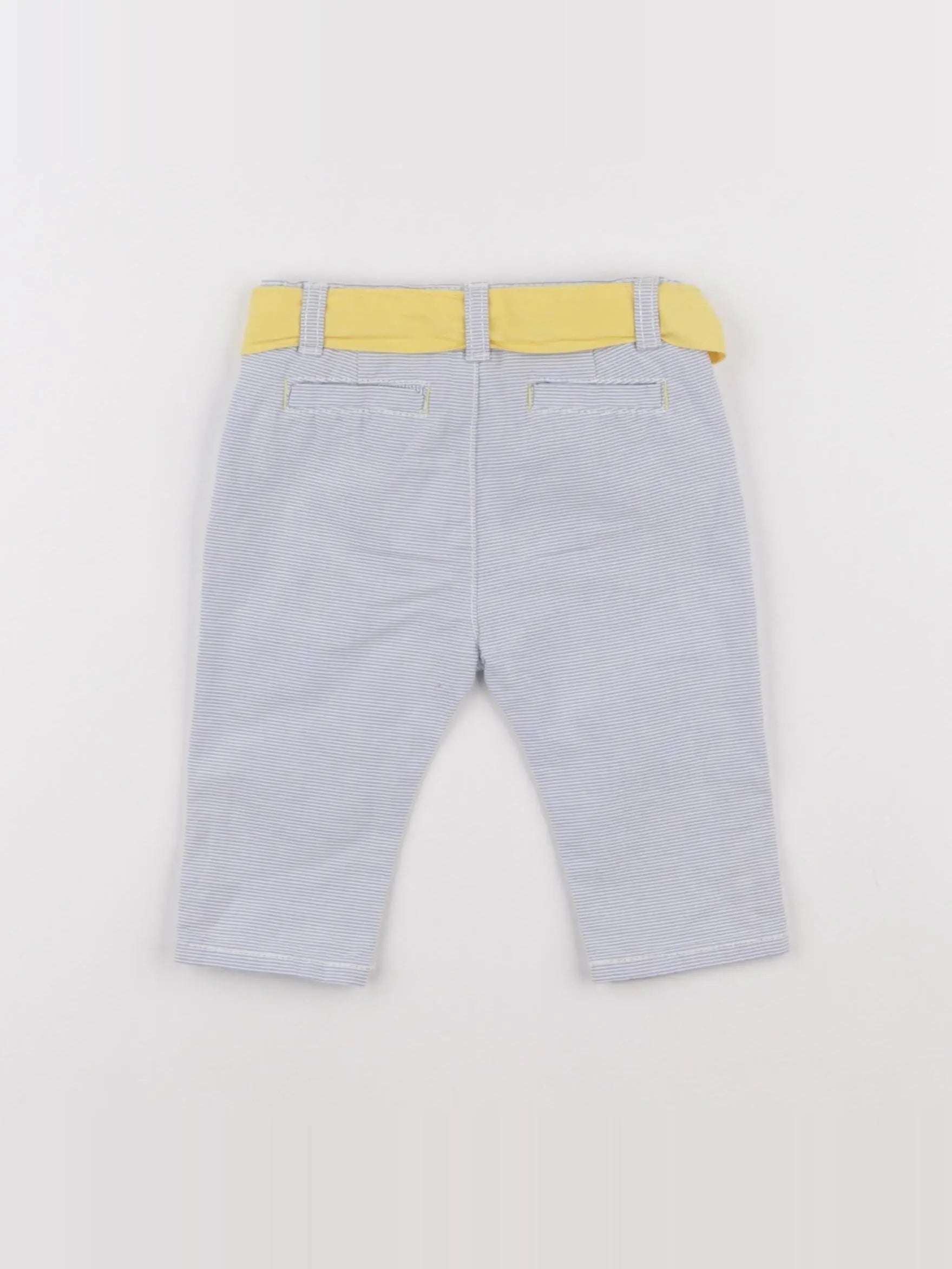 Obaïbi - pantalon blanc, bleu - 3 mois