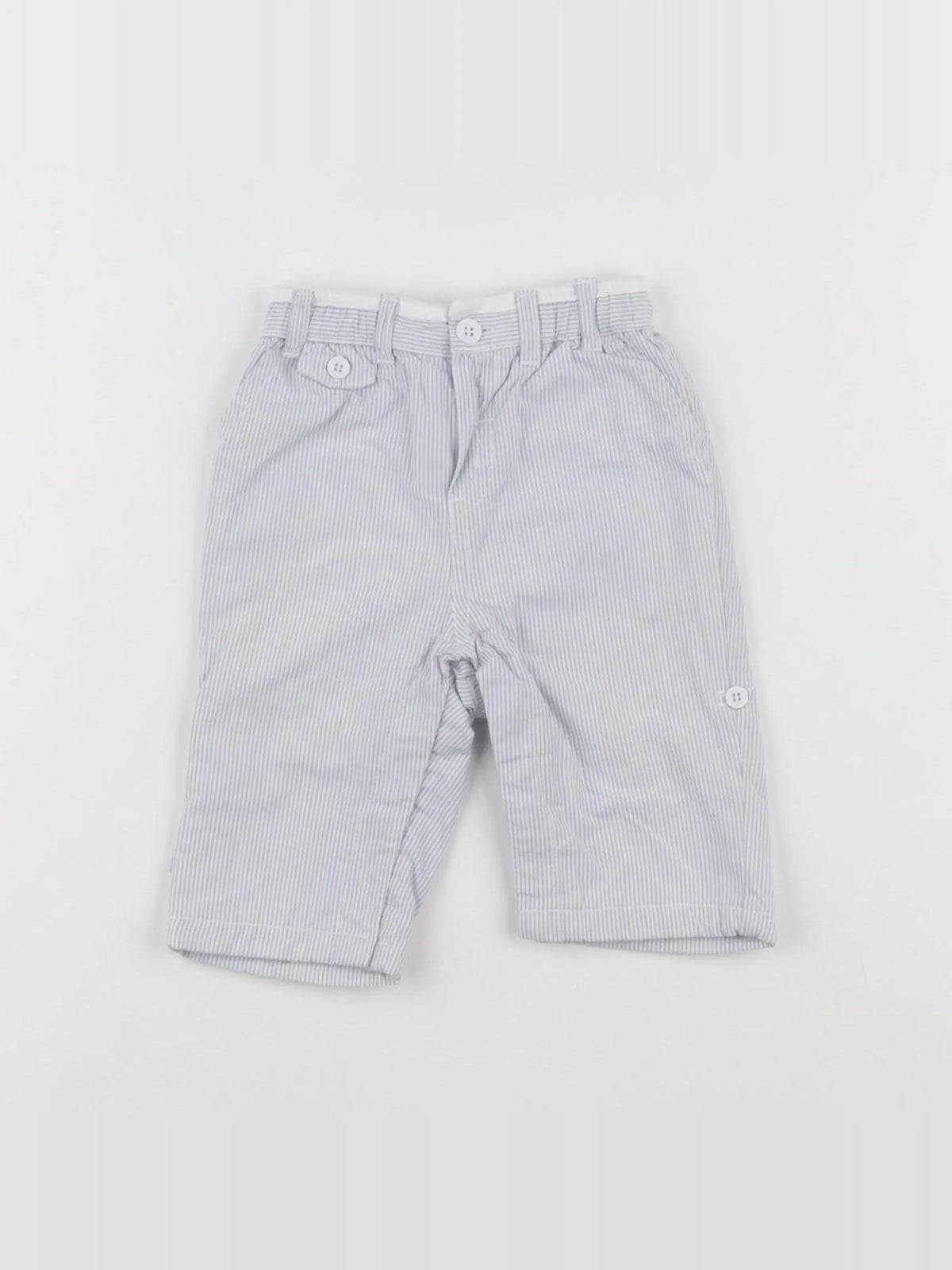 Obaïbi - pantalon blanc, bleu - 3 mois