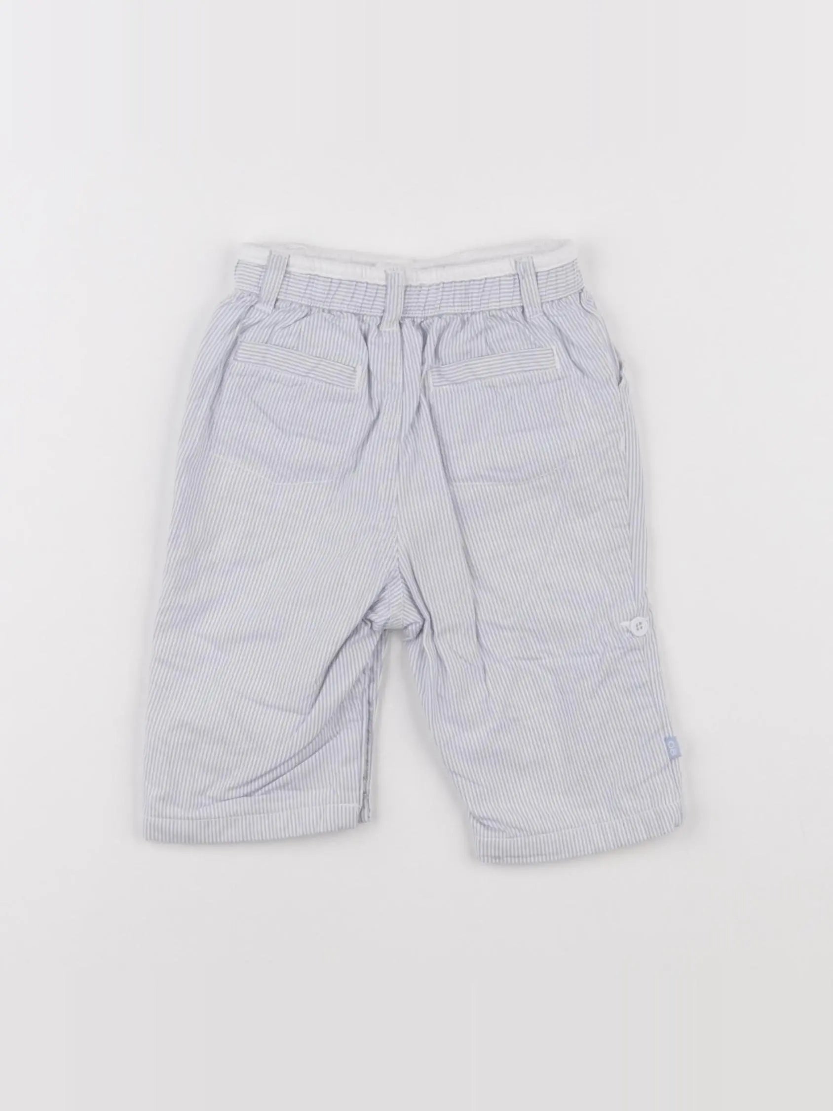 Obaïbi - pantalon blanc, bleu - 3 mois