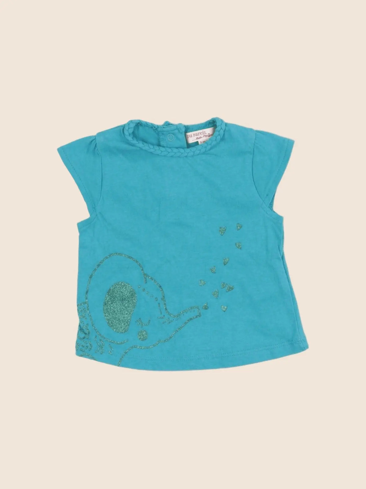 DPAM - tee-shirt bleu - 3 mois