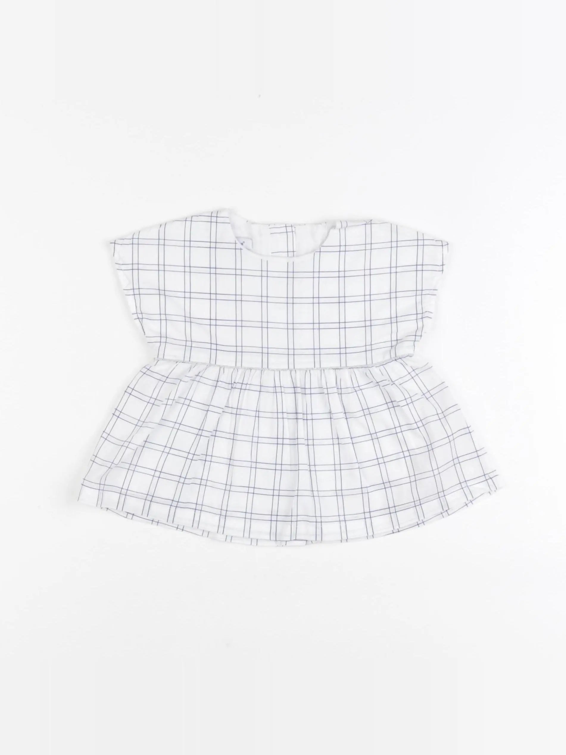 Absorba - robe blanc, bleu, argent - 9 mois