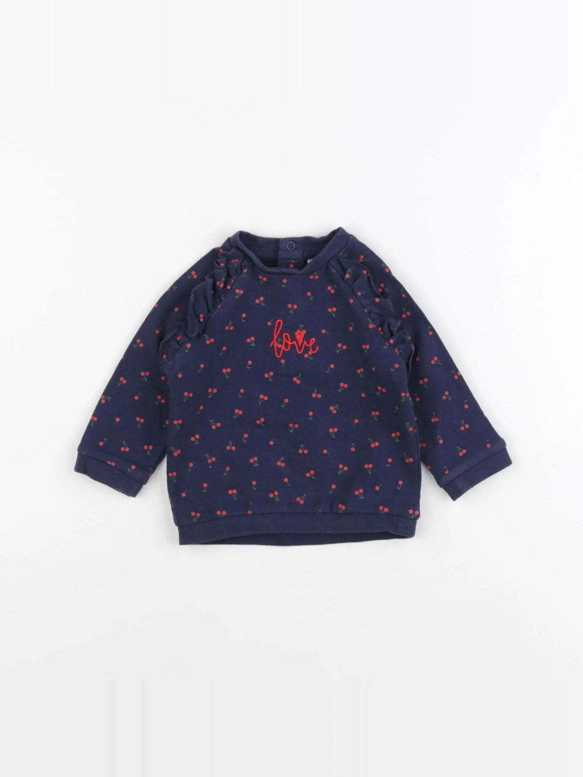 Vertbaudet - sweat bleu - 3 mois