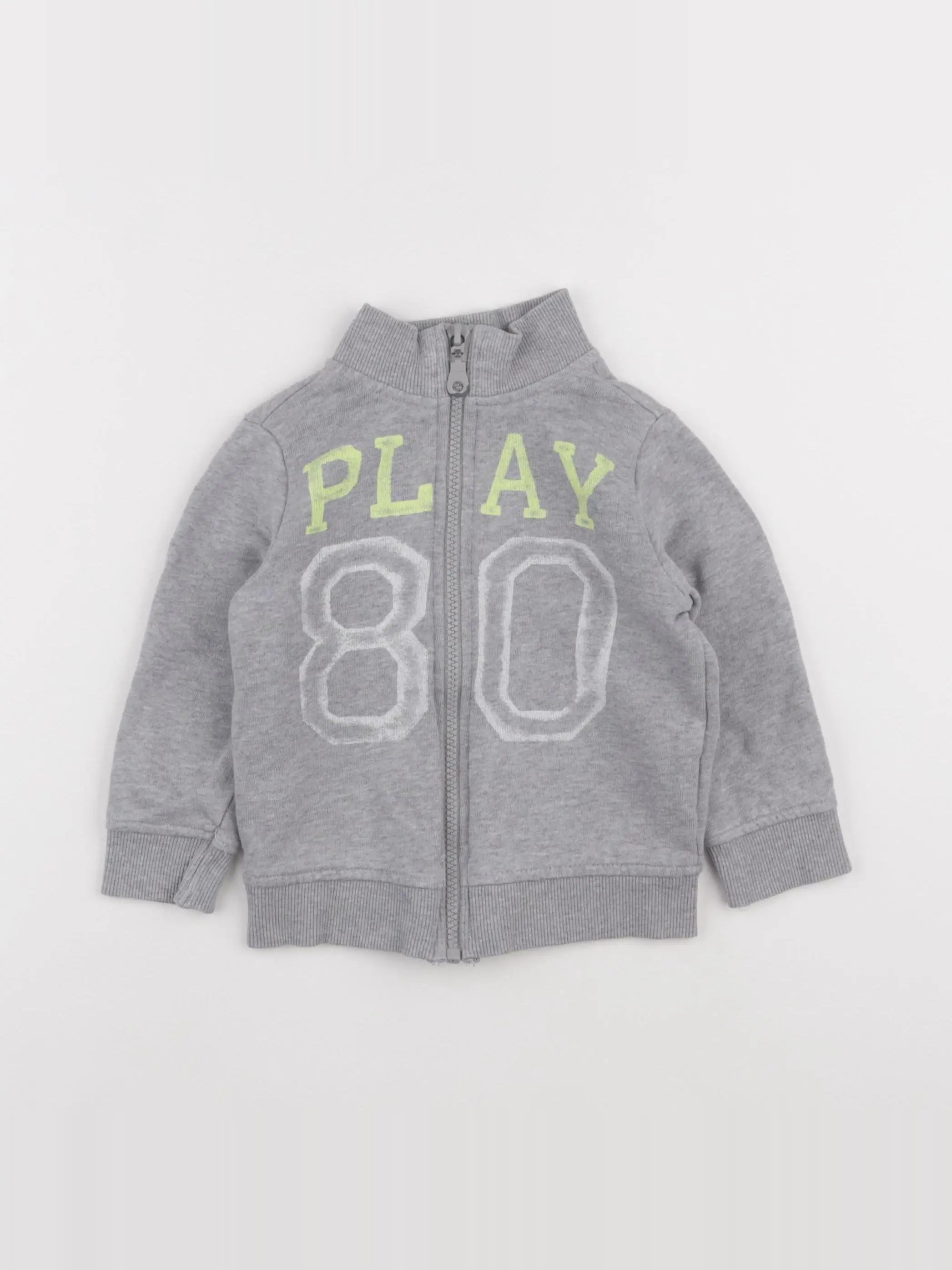 Benetton - sweat gris - 12 mois