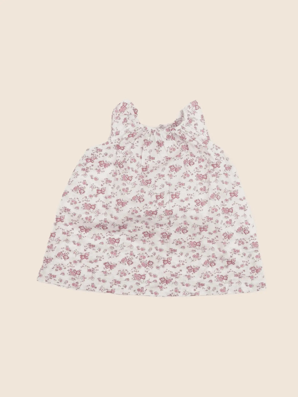 Bonpoint - robe beige, rose - 6 mois