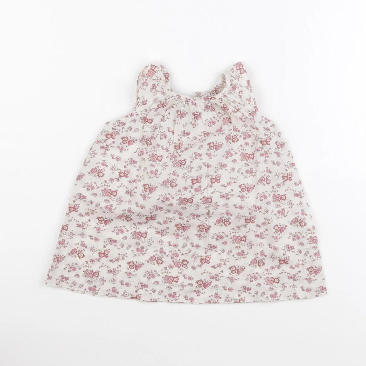 Bonpoint - robe beige, rose - 6 mois