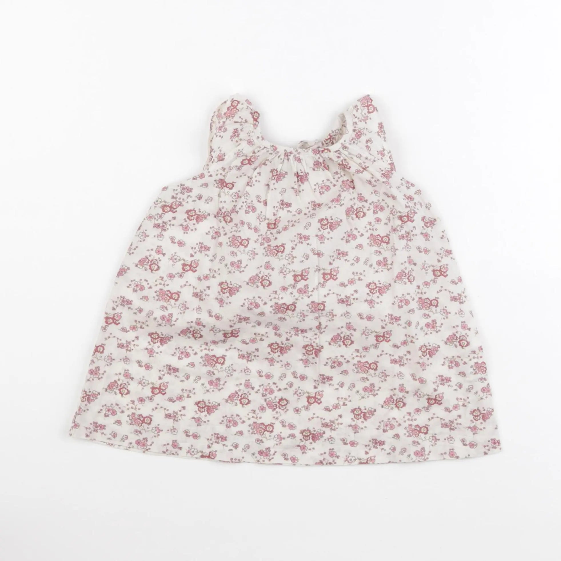 Bonpoint - robe beige, rose - 6 mois