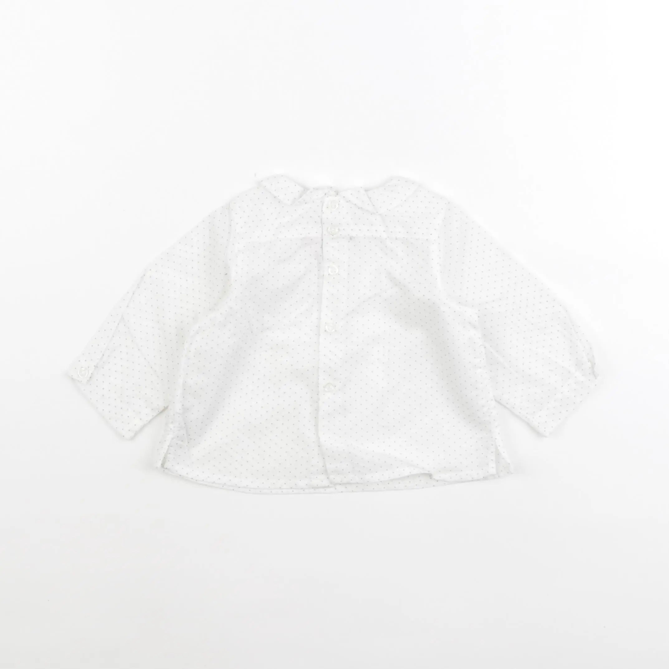 Bonpoint - blouse blanc, gris - 6 mois