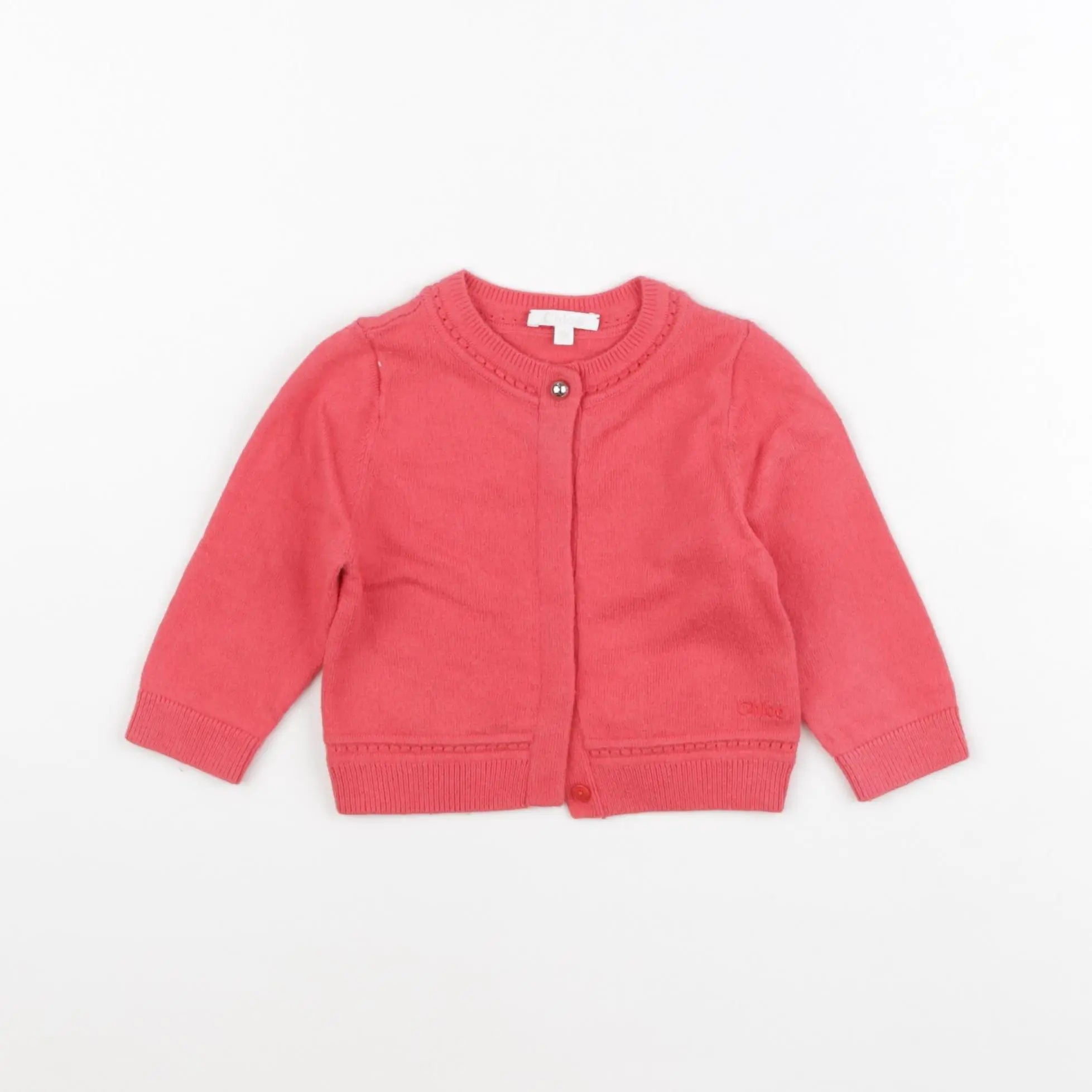 Chloé - gilet rouge - 9 mois