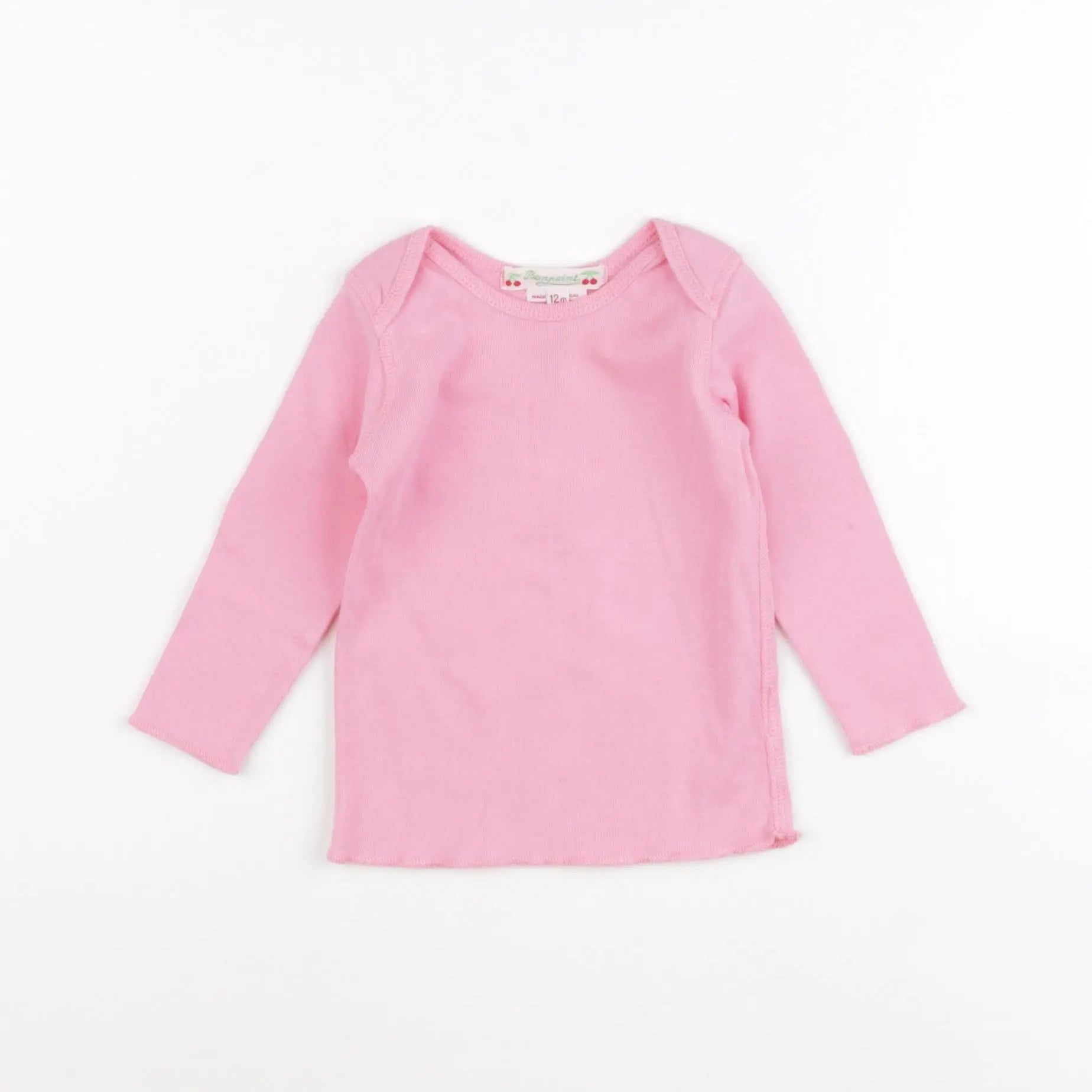 Bonpoint - tee-shirt rose - 12 mois