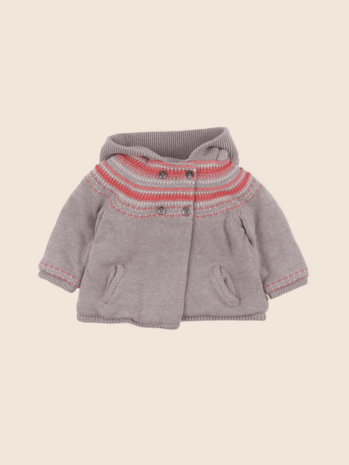 Obaïbi - gilet gris - 6 mois