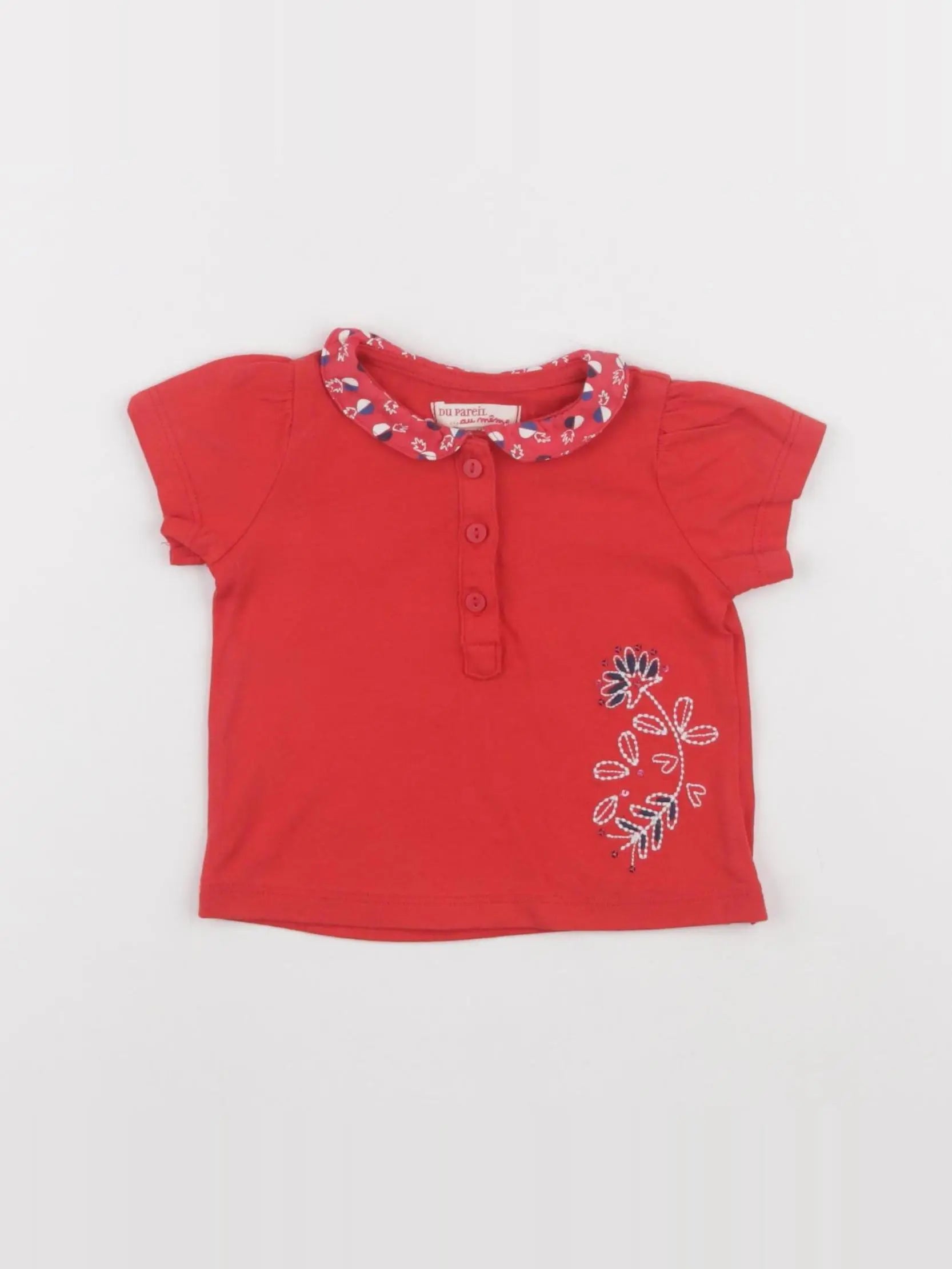 DPAM - tee-shirt rouge - 3 mois