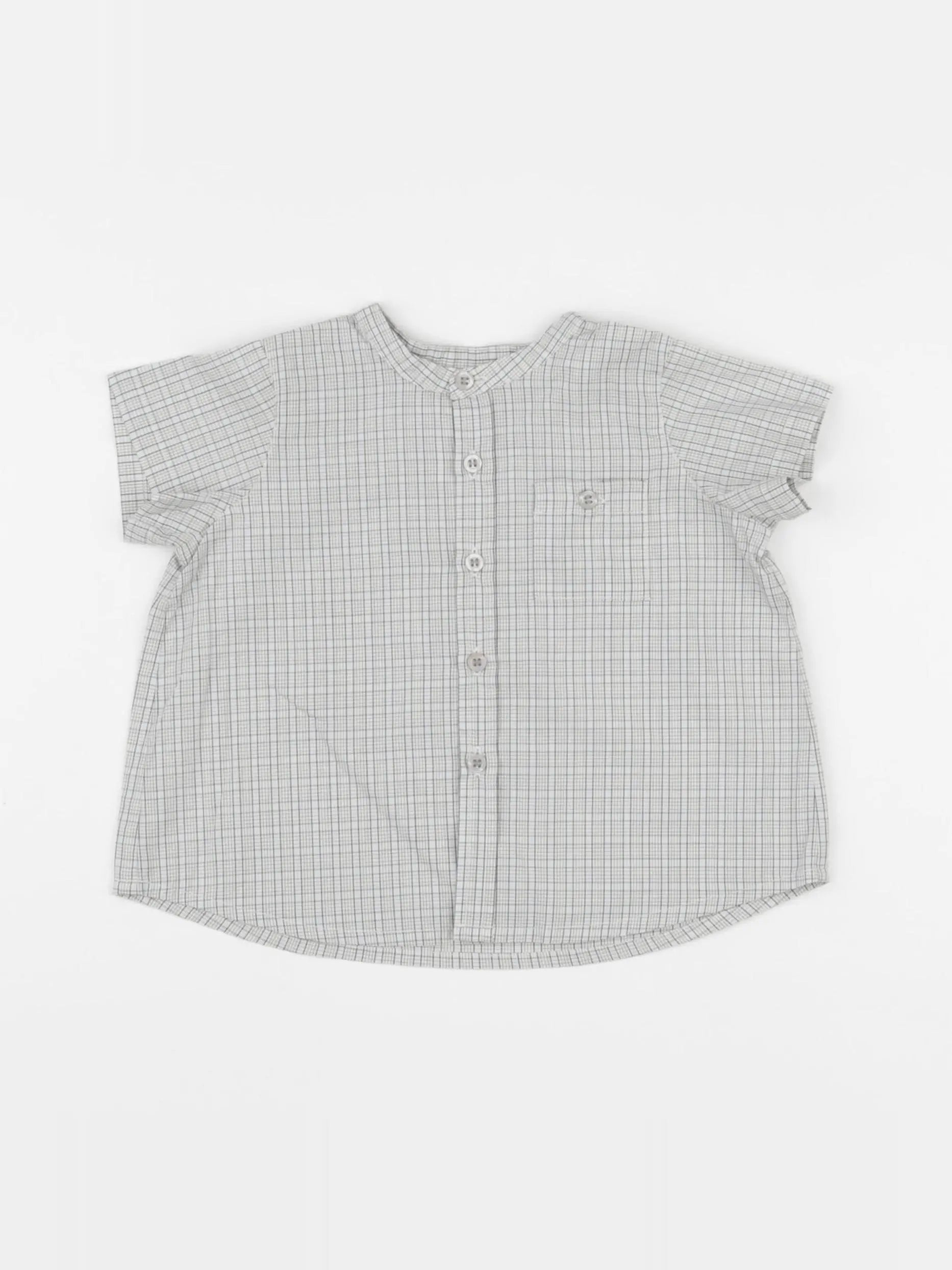 Bonpoint - chemise gris - 12 mois