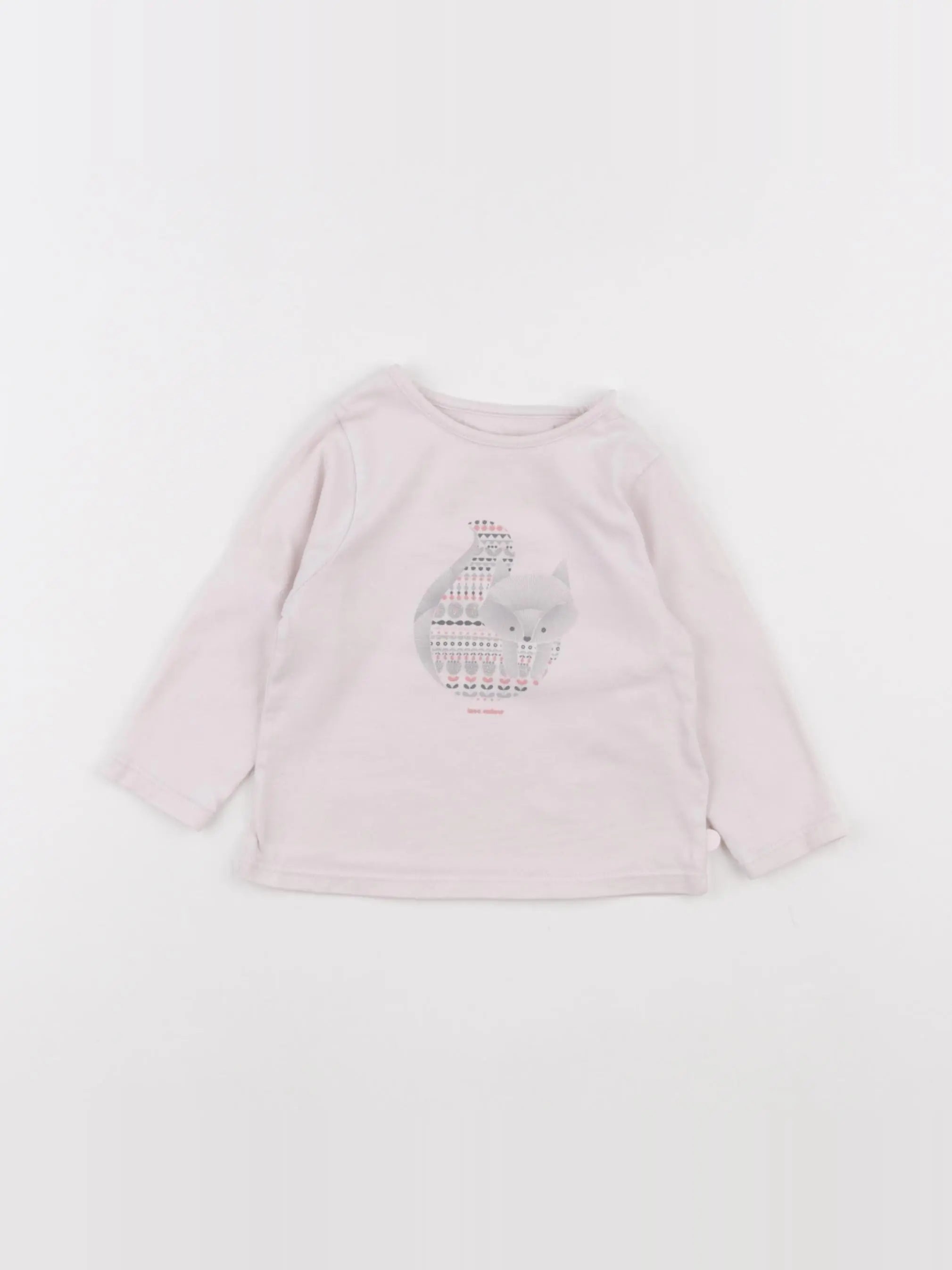 Obaïbi - tee-shirt rose - 9 mois