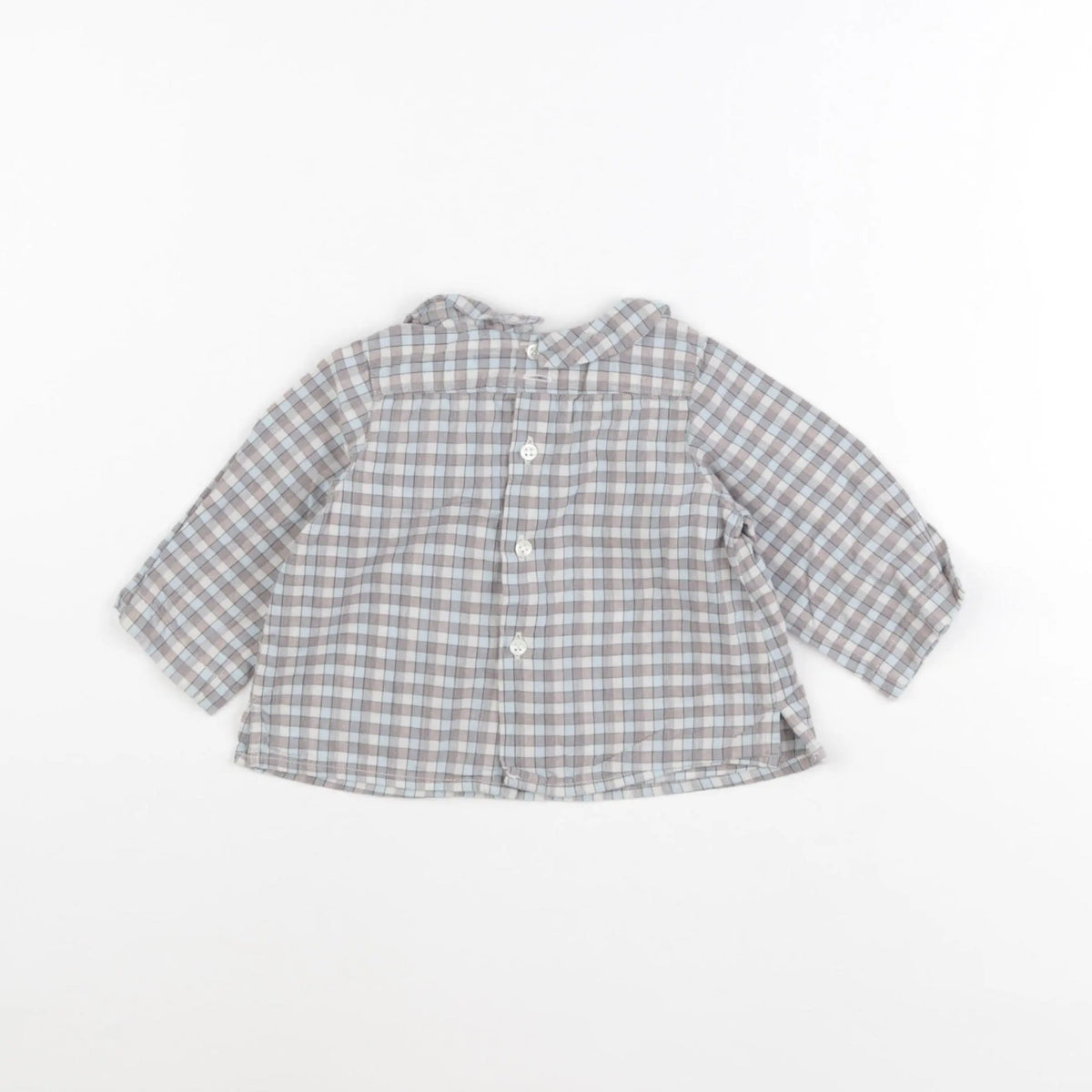 Bonpoint - blouse bleu, gris - 6 mois