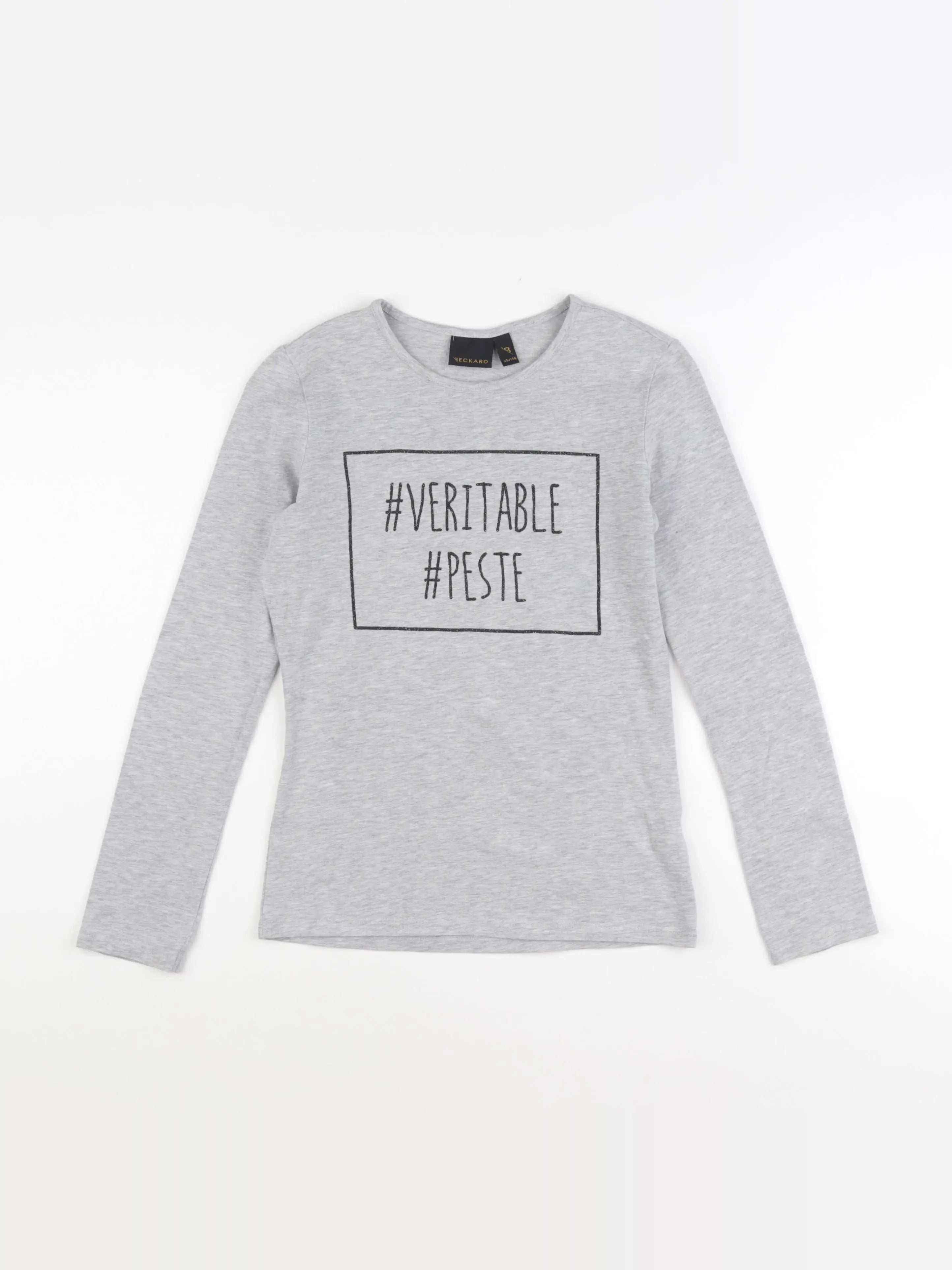 Beckaro - tee-shirt gris - 11 ans