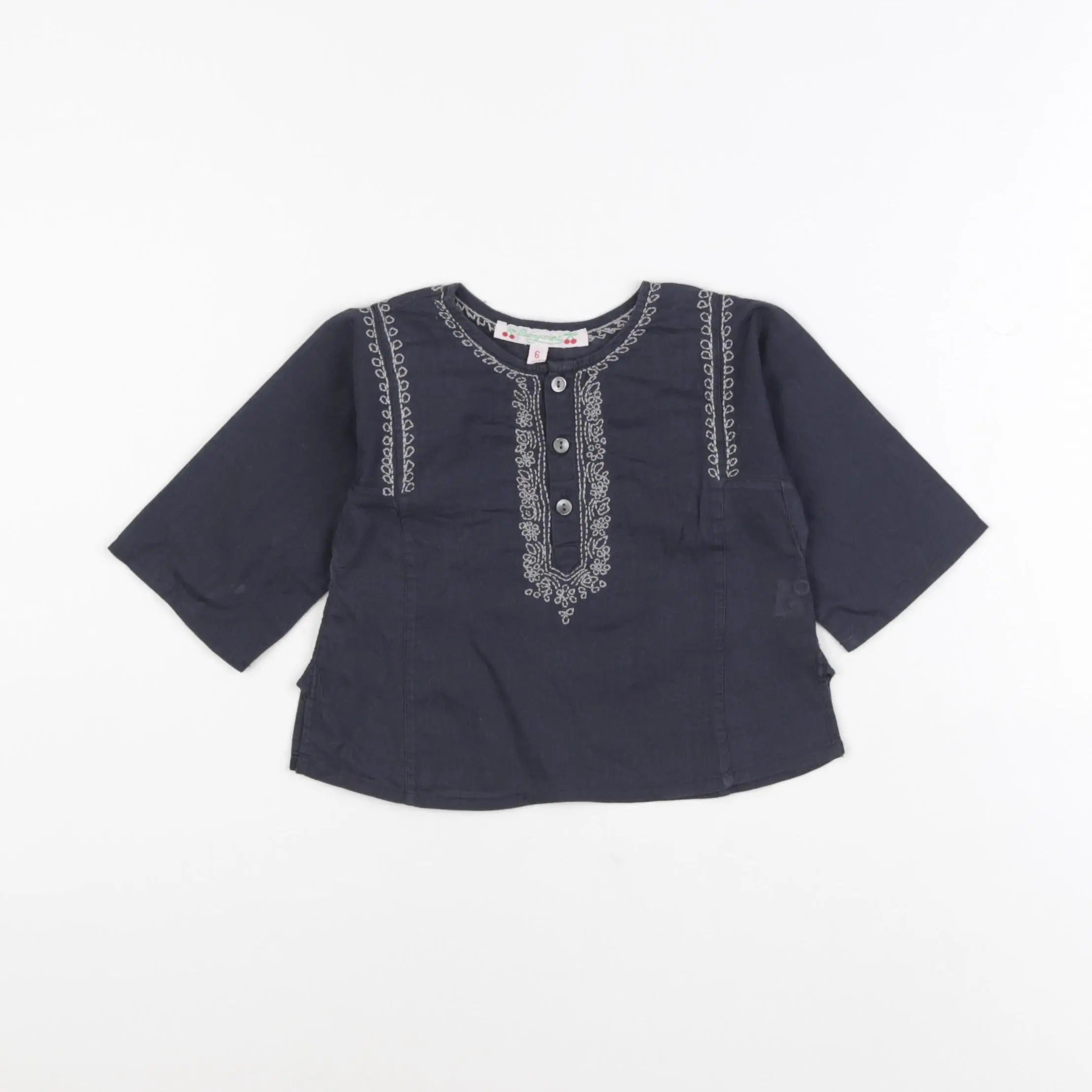 Bonpoint - blouse gris - 6 mois