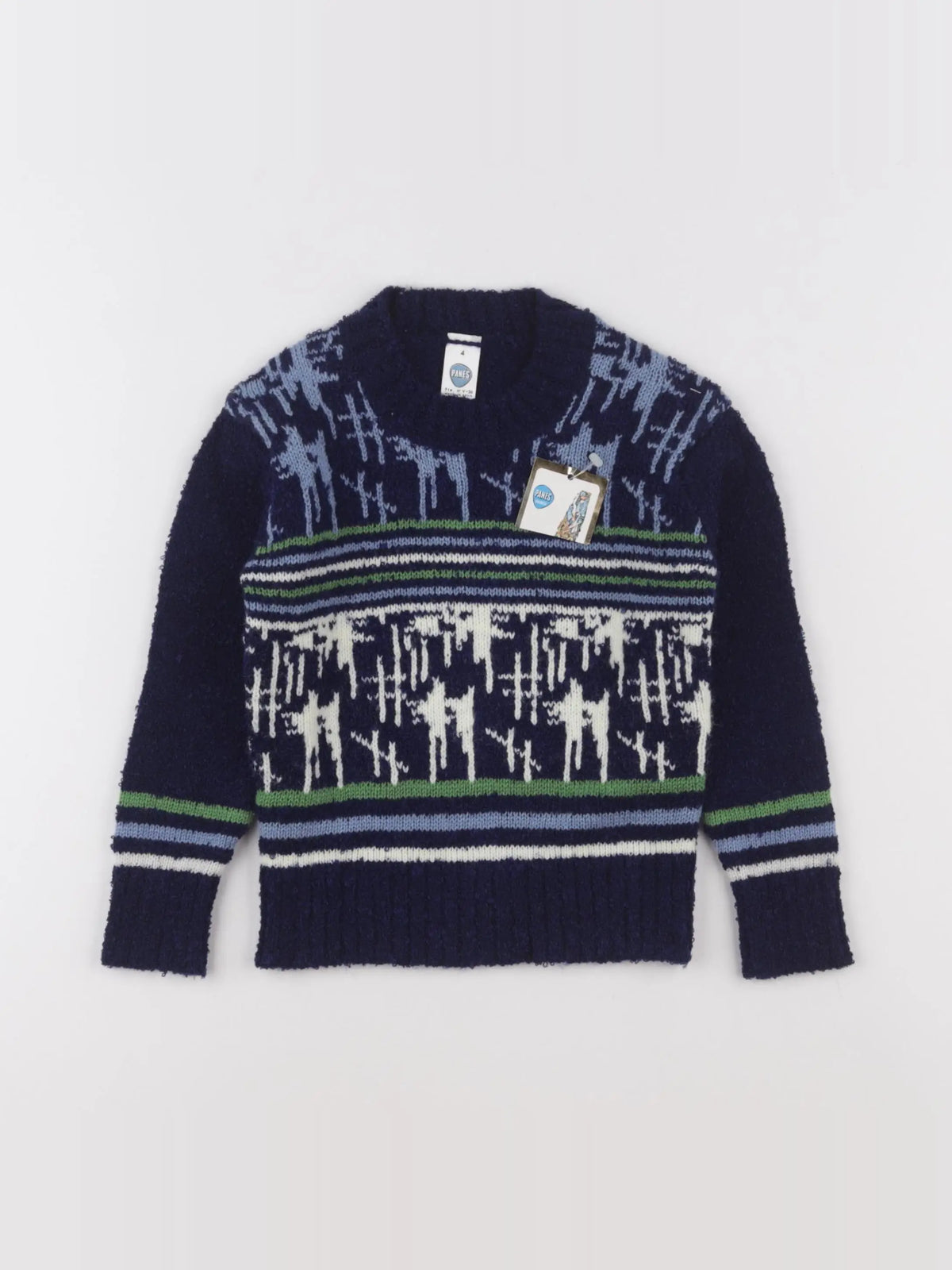 Vintage - pull bleu - 4 ans