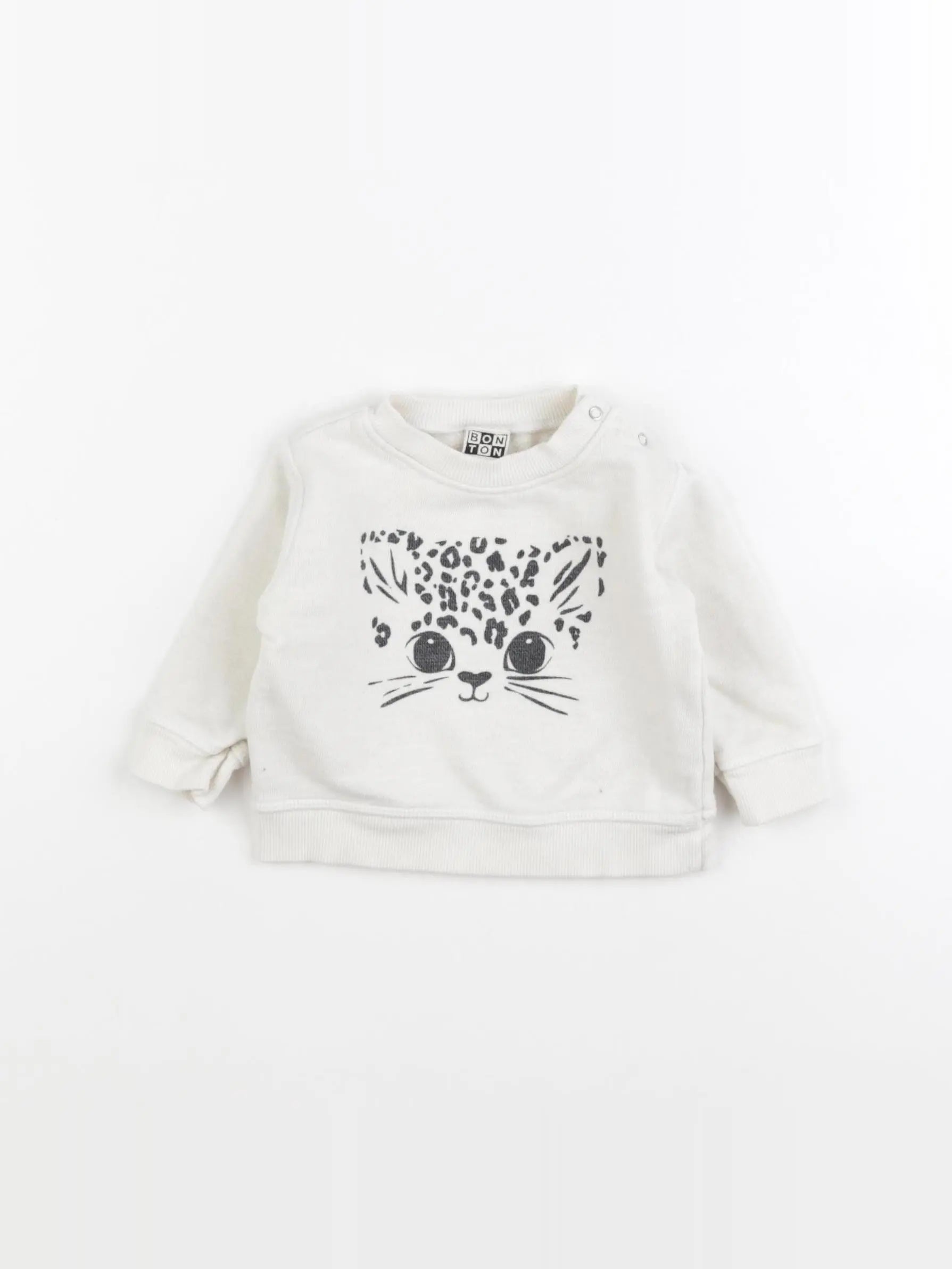 Bonton - sweat beige - 6 mois