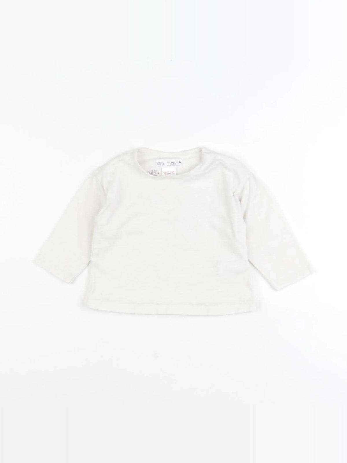 Zara - tee-shirt blanc - 6/9 mois