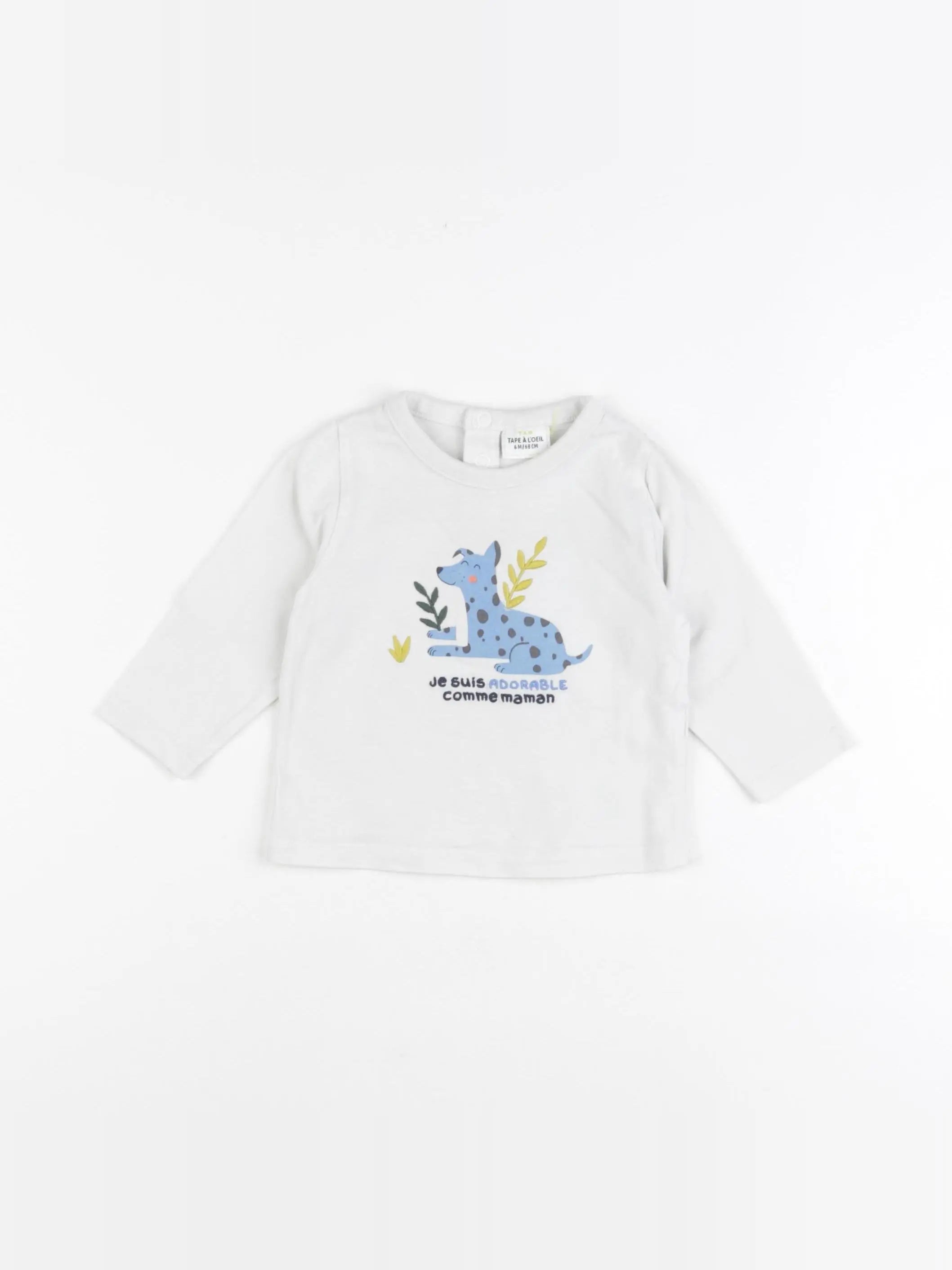 Tape à l'oeil - tee-shirt blanc - 6 mois