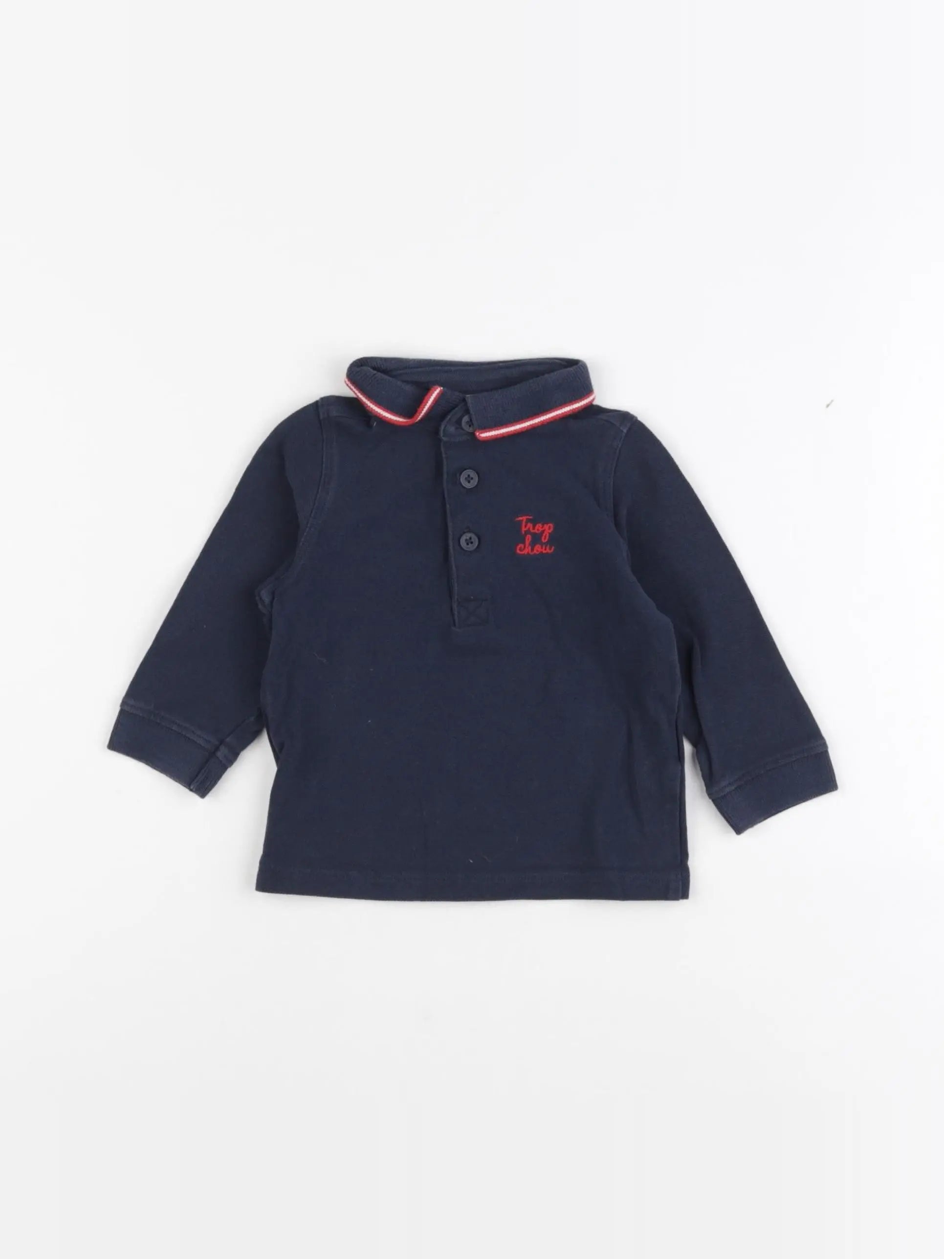 Tape à l'oeil - polo bleu - 9 mois