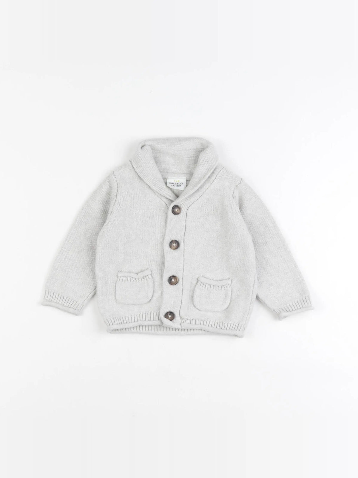 Tape à l'oeil - gilet gris - 6 mois