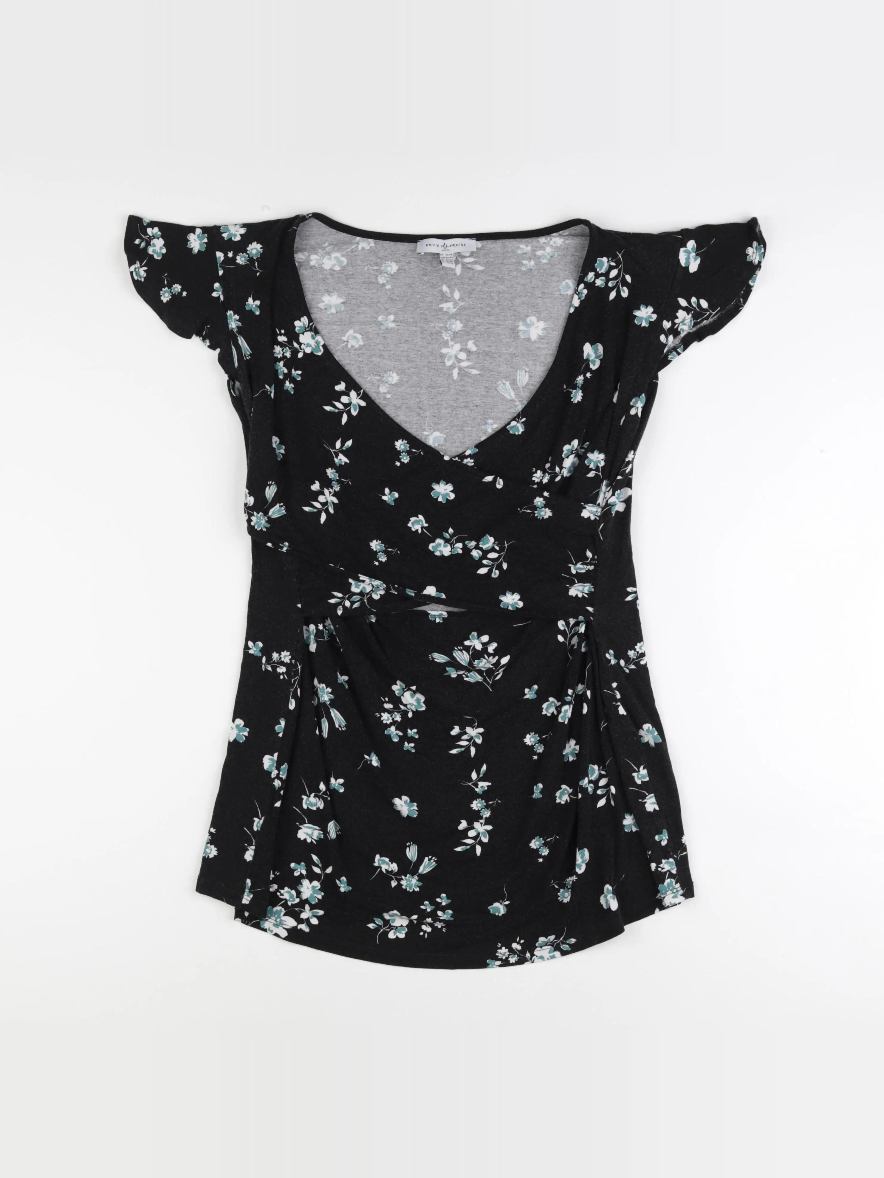 Envie de fraise - tee-shirt grossesse noir - 44 à 46