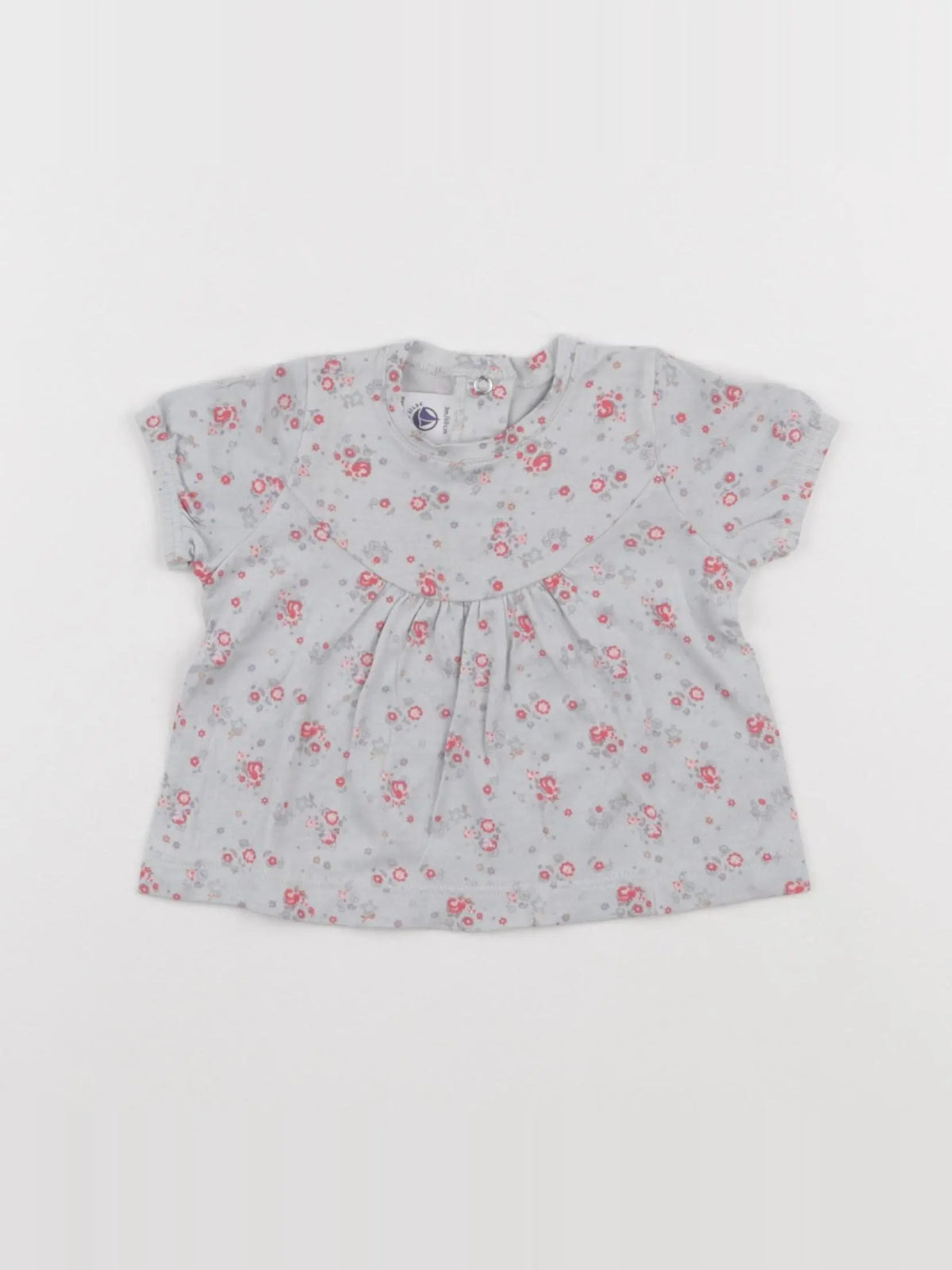 Petit Bateau - tee-shirt gris - 3 mois