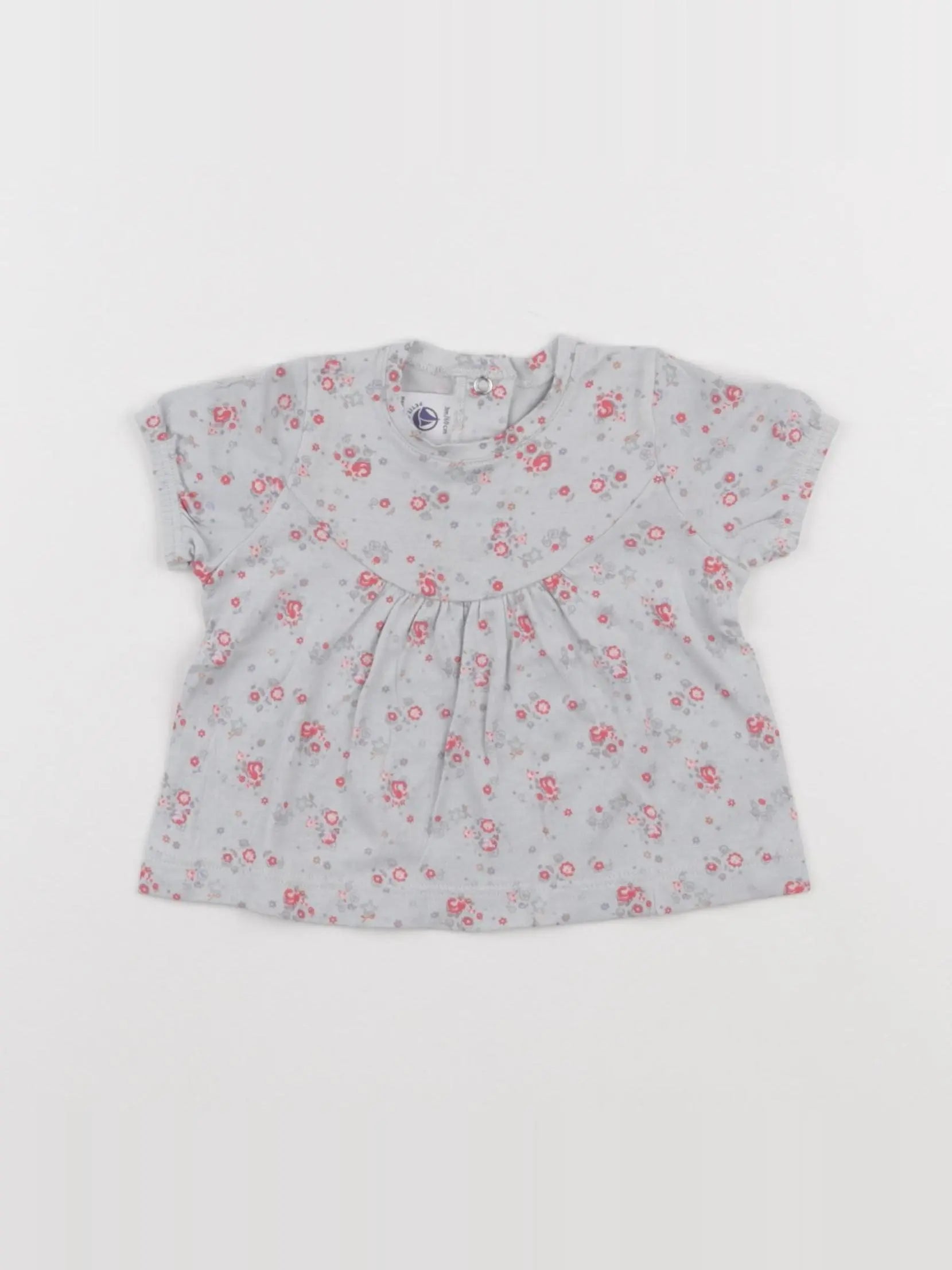 Petit Bateau - tee-shirt gris - 3 mois