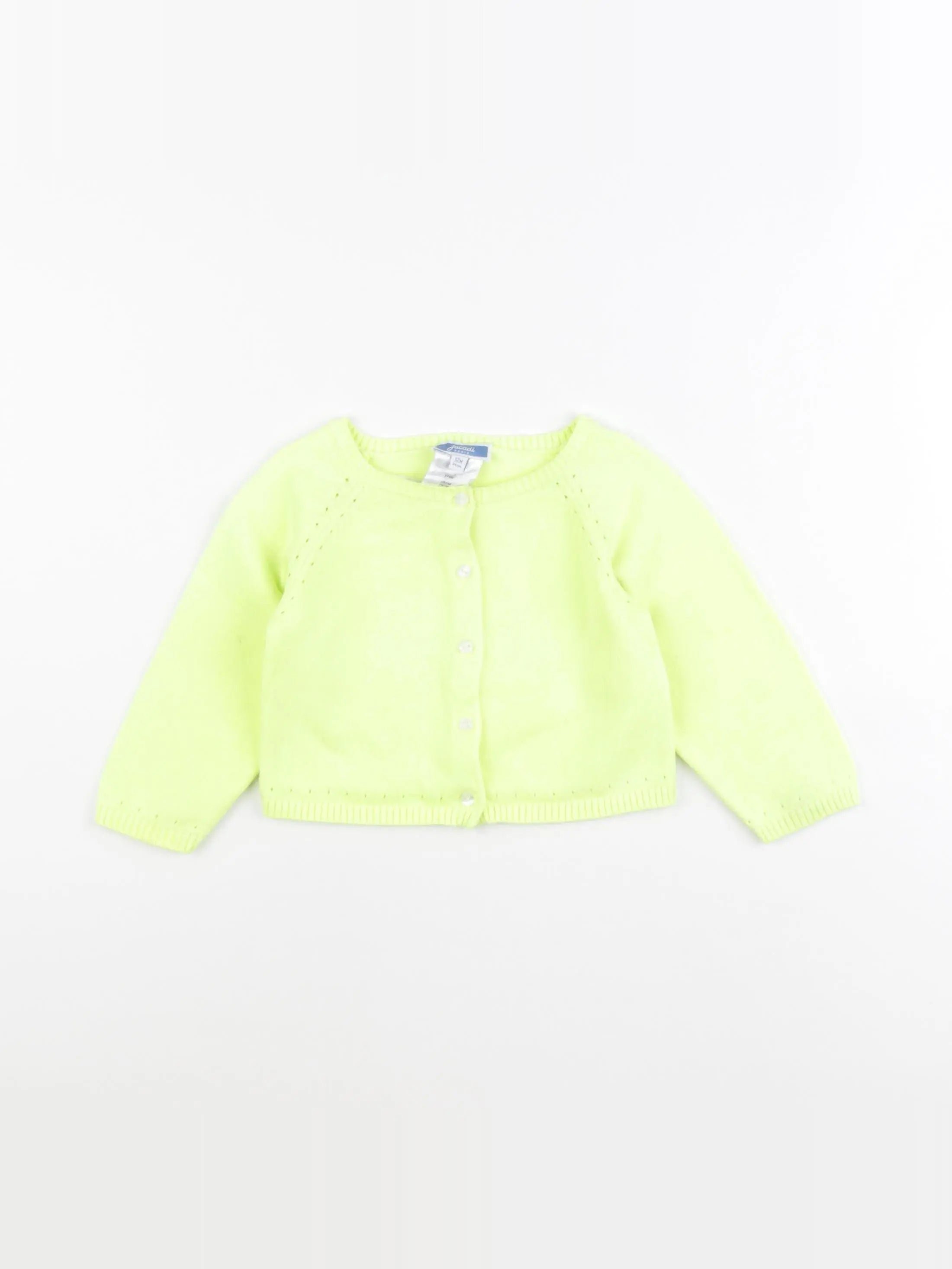 Jacadi - gilet jaune fluo - 12 mois