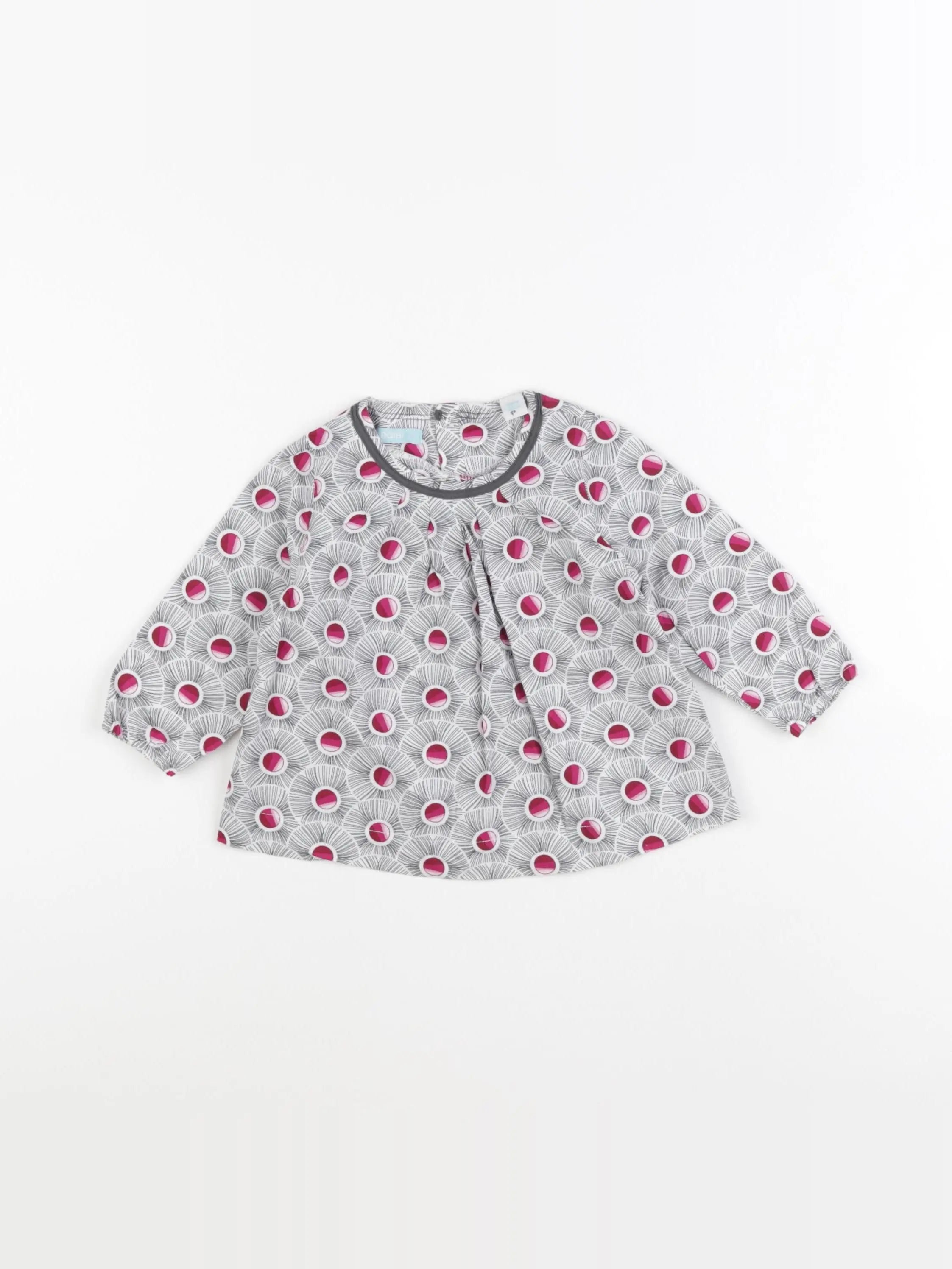 Obaïbi - blouse gris - 6 mois
