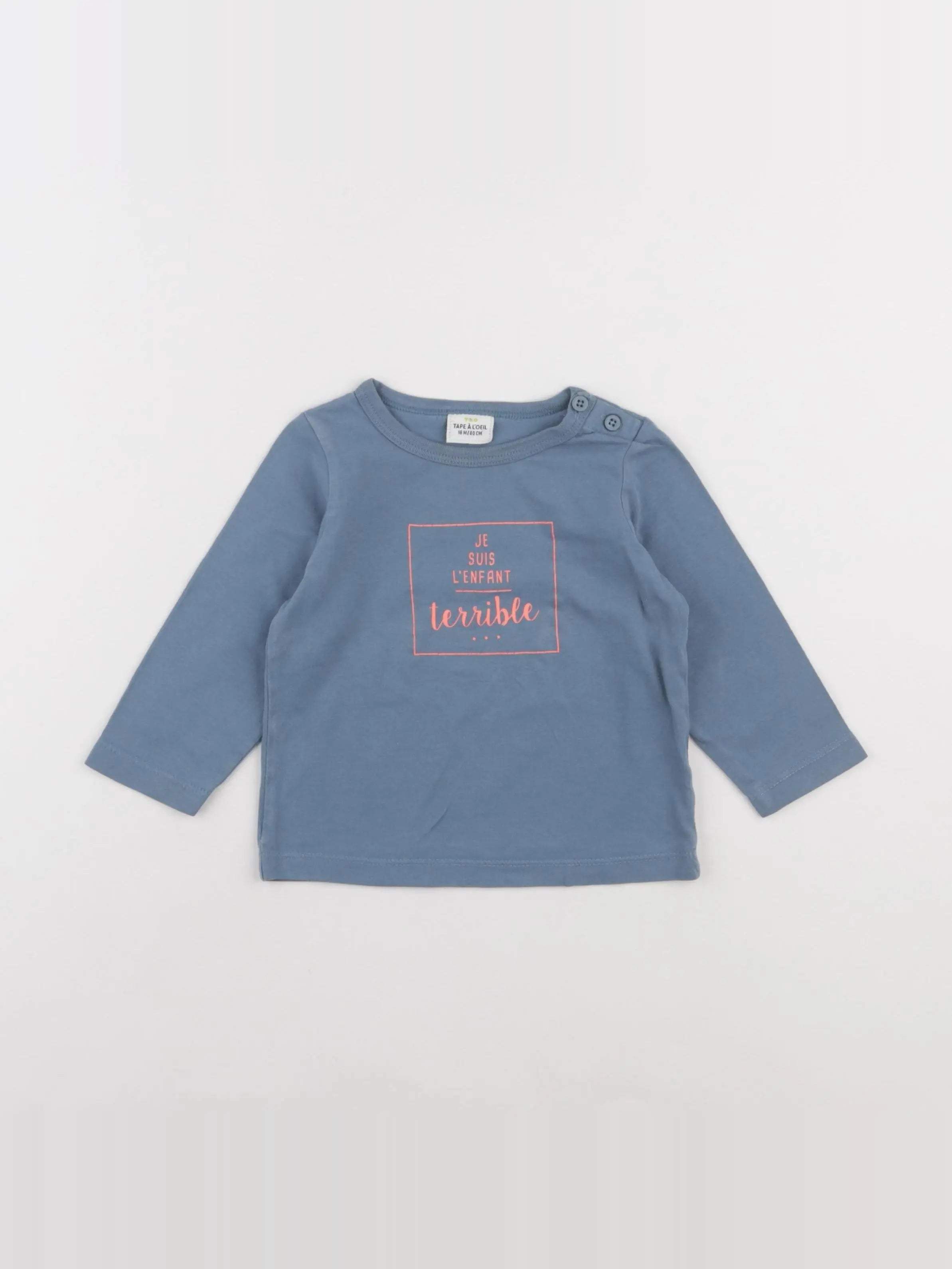 Tape à l'oeil - tee-shirt bleu - 18 mois