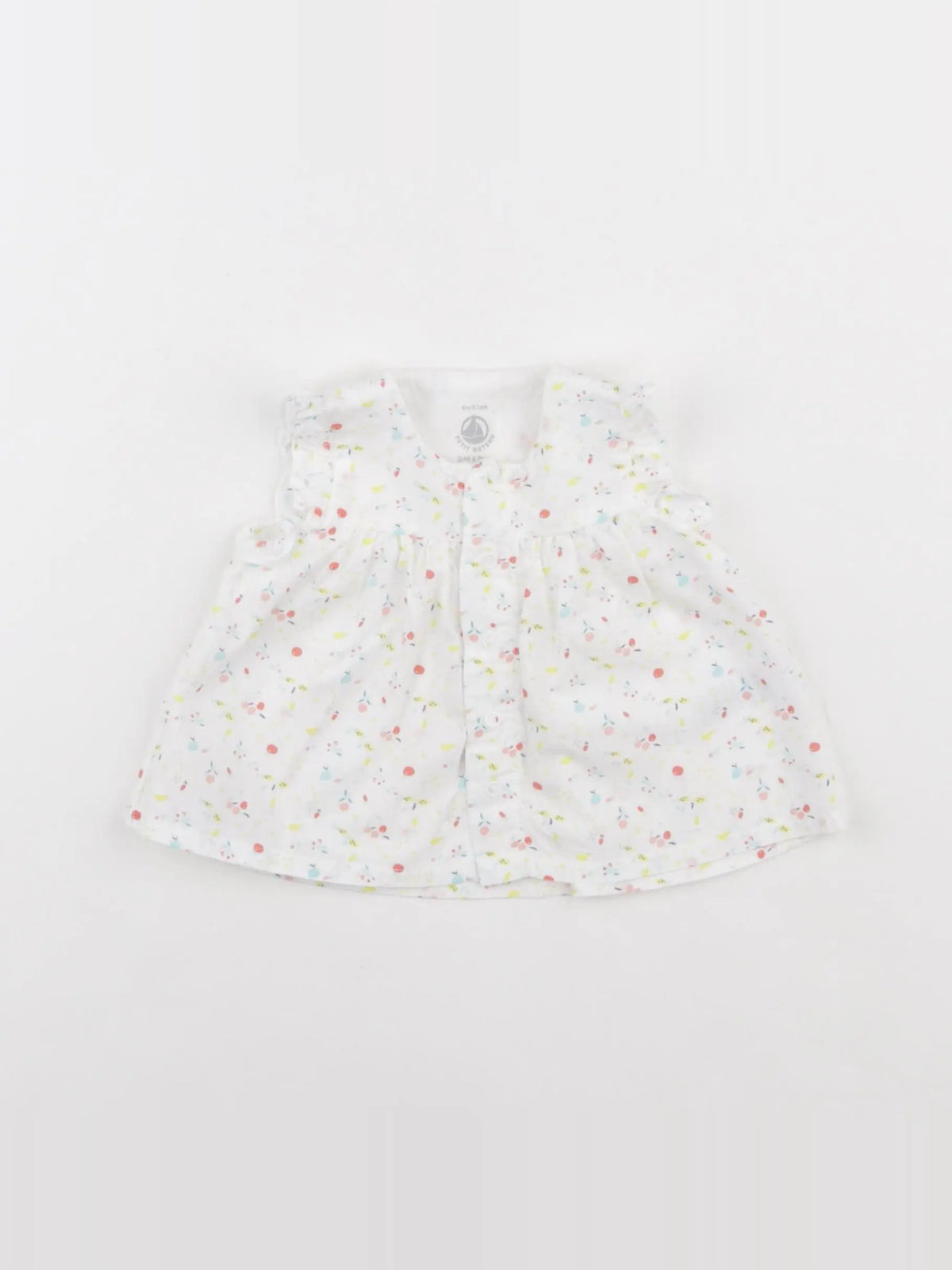 Petit Bateau - blouse blanc - 6 mois