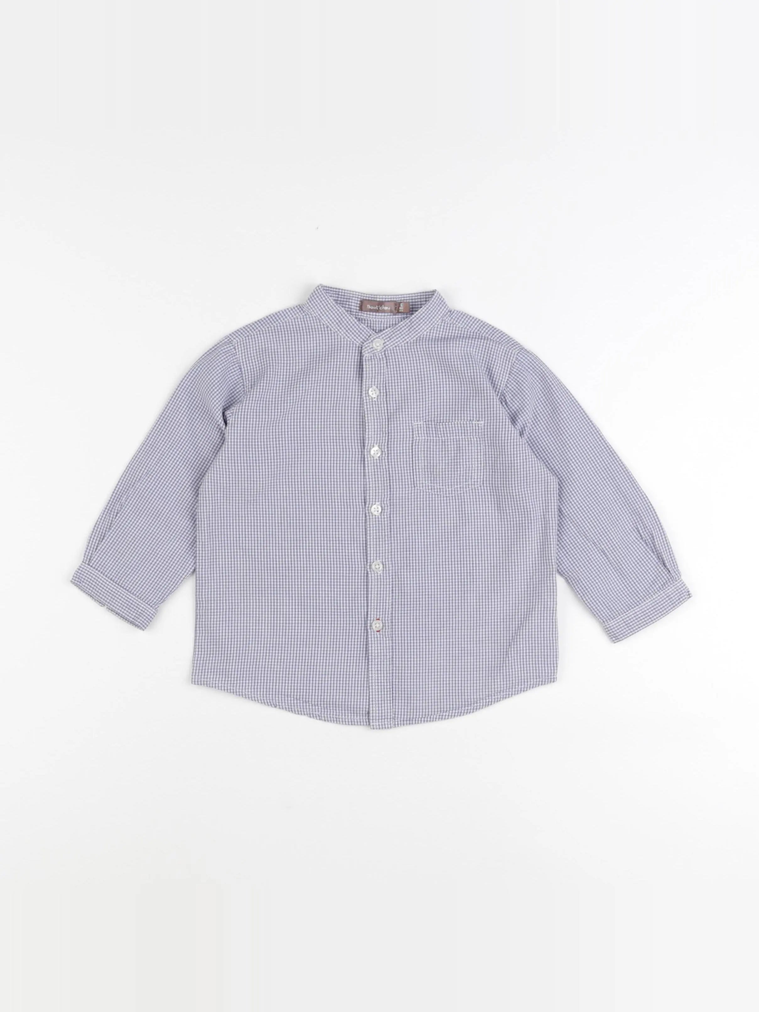 Boutchou - chemise bleu - 18 mois