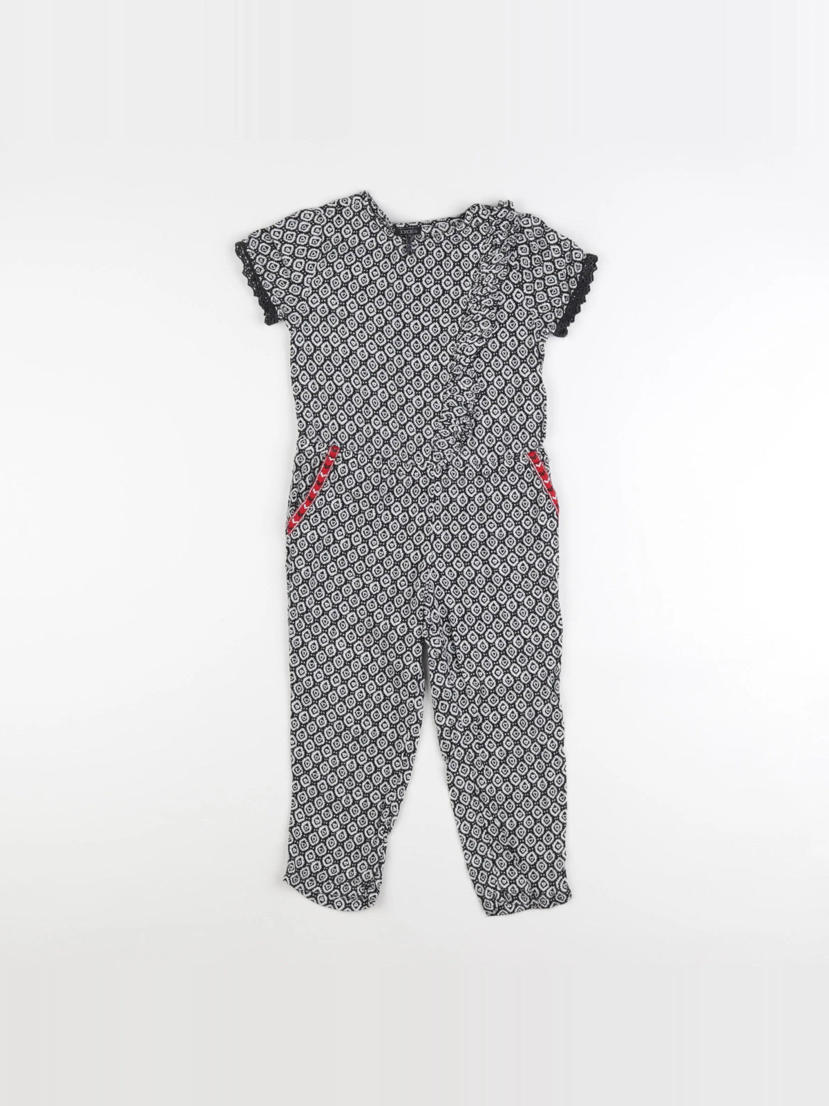 IKKS - combinaison blanc, noir - 4 ans
