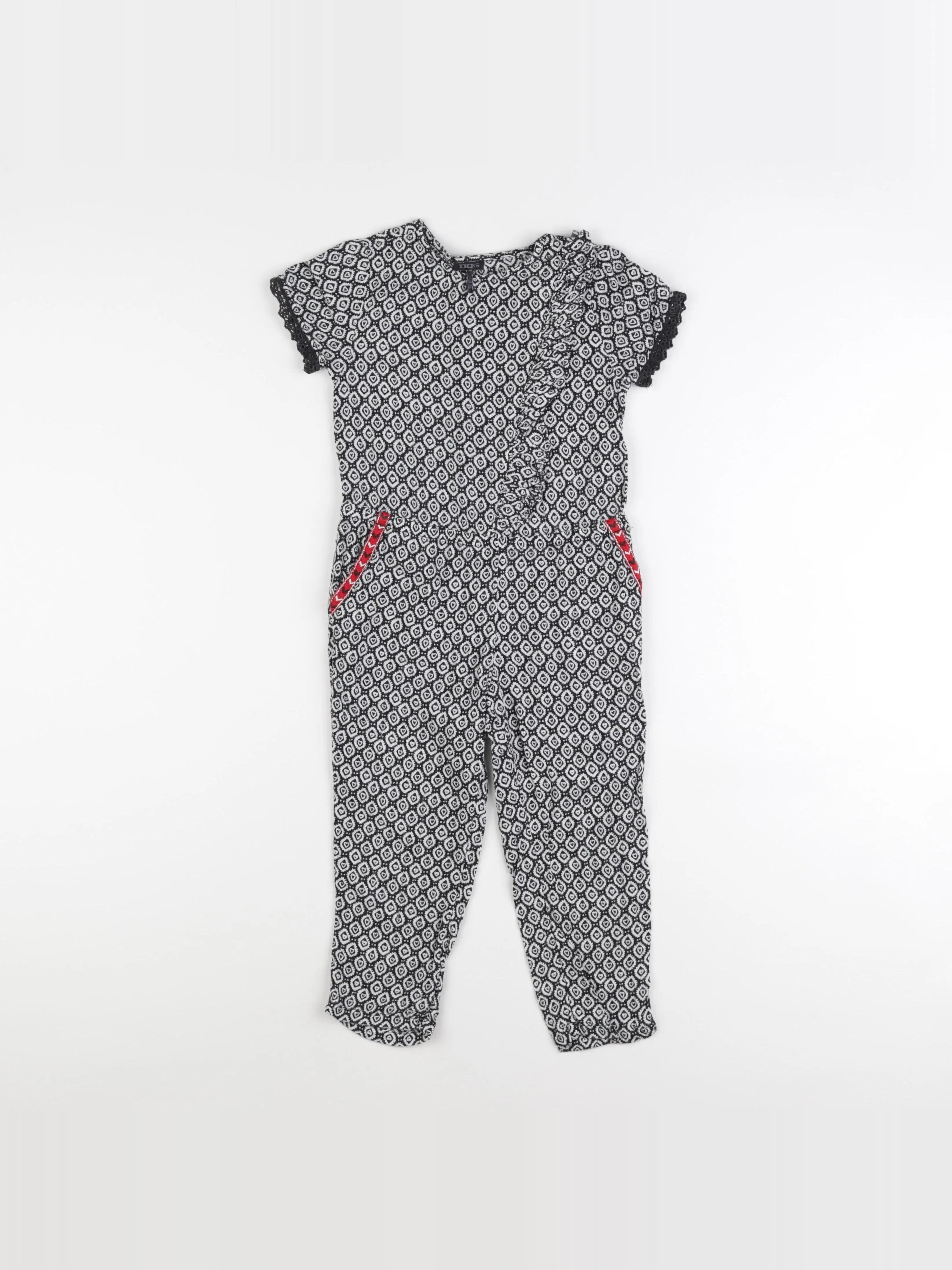 IKKS - combinaison blanc, noir - 4 ans